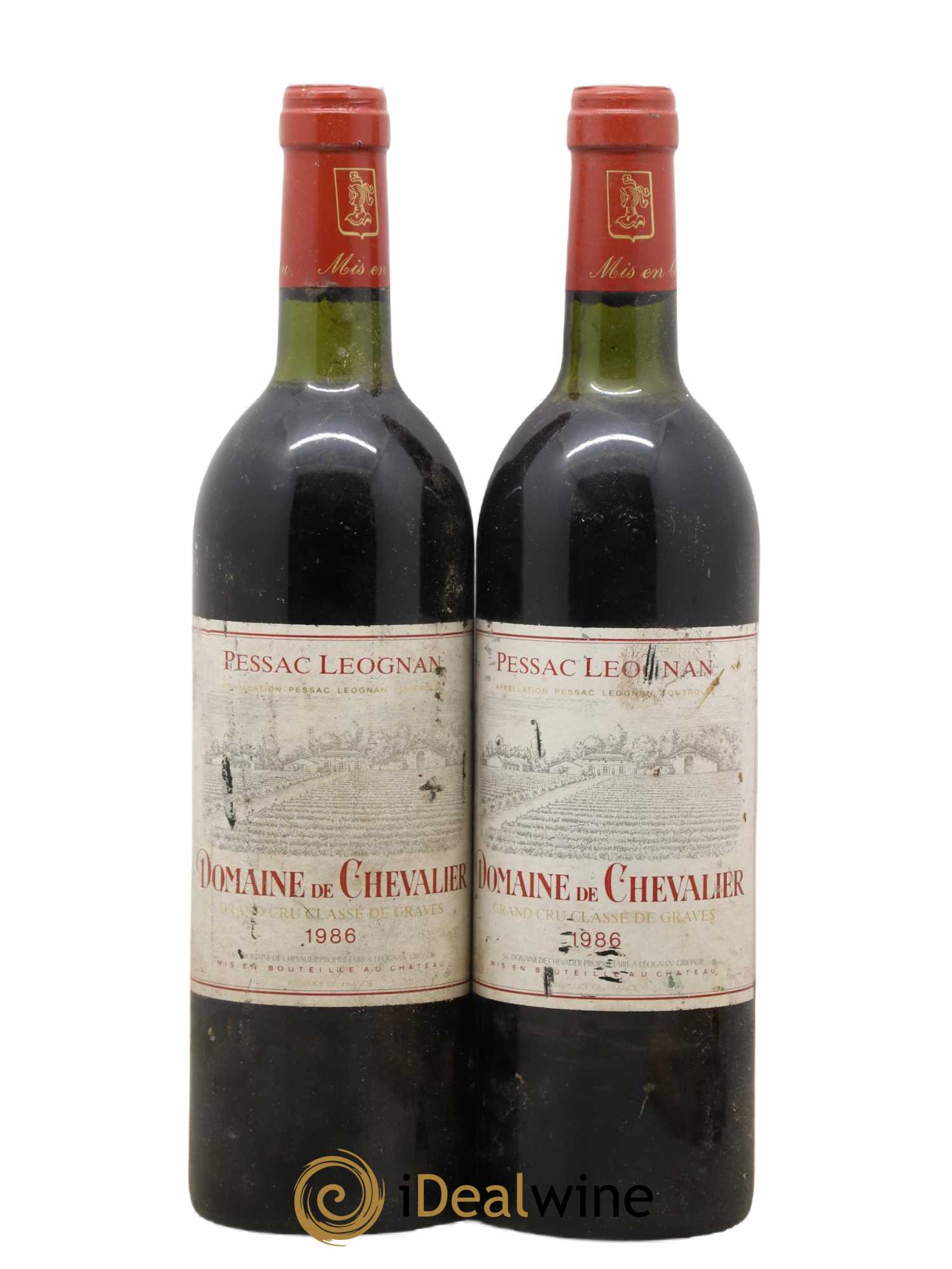 Domaine de Chevalier Cru Classé de Graves 1986 - Lot de 2 bouteilles - 0