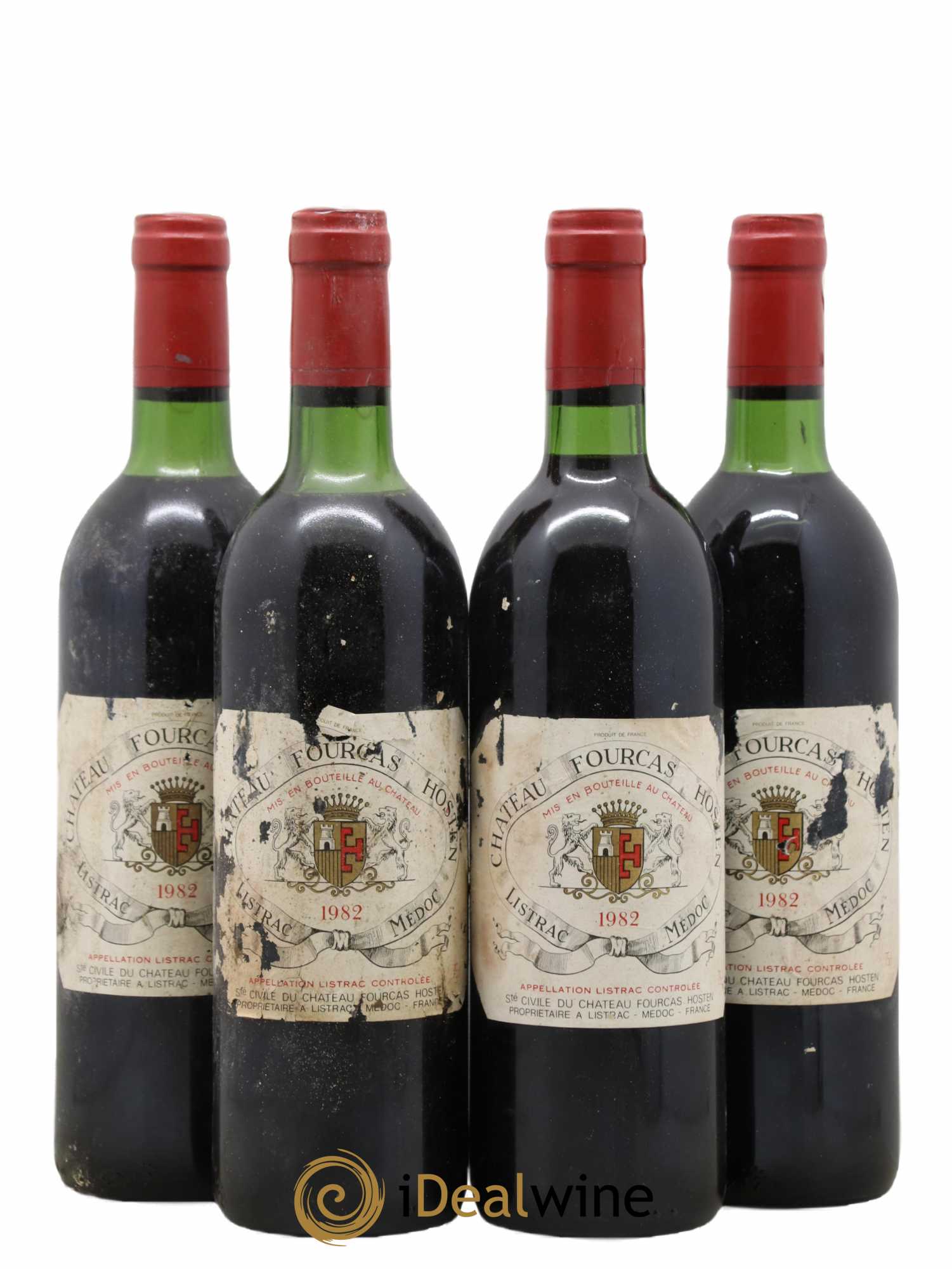 Château Fourcas Hosten Cru Bourgeois 1982 - Lot de 4 bouteilles - 0