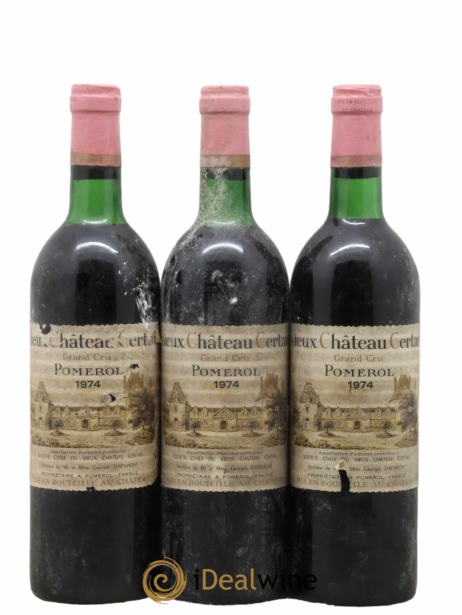 Vieux Château Certan 1974 - Lot de 3 bouteilles - 0