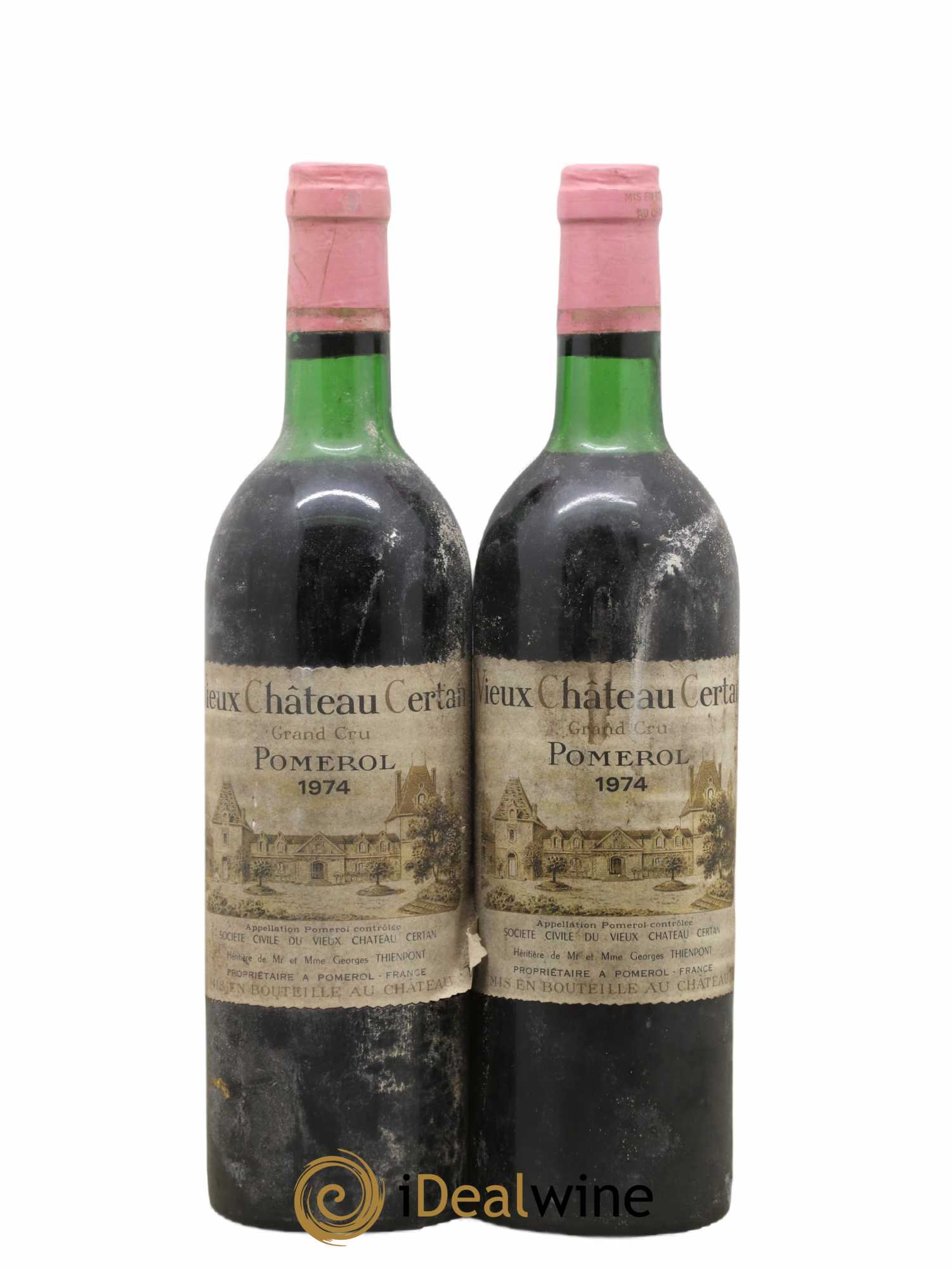 Vieux Château Certan 1974 - Lot de 2 bouteilles - 0