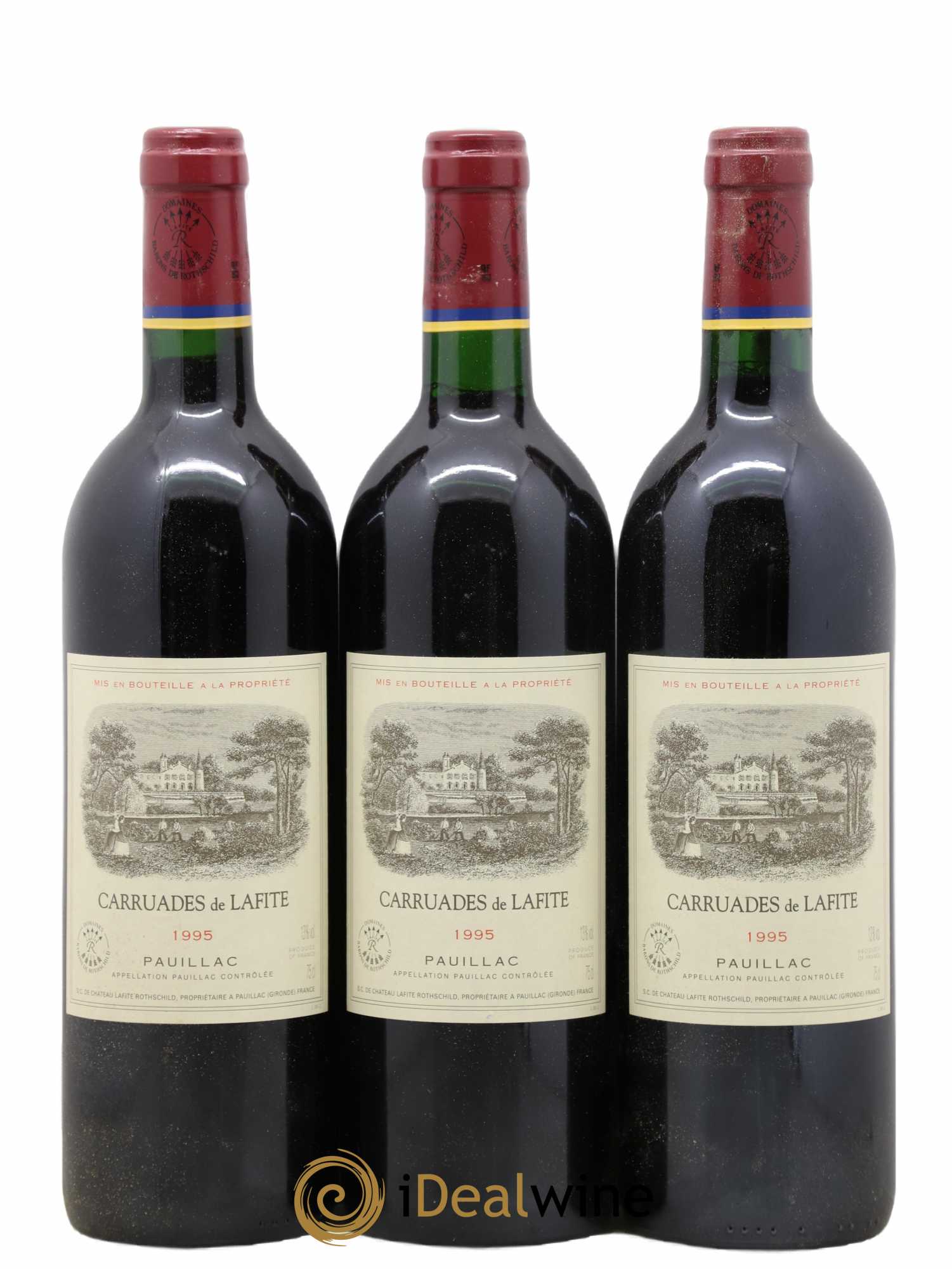 Carruades de Lafite Rothschild Second Vin 1995 - Lot de 3 bouteilles - 0