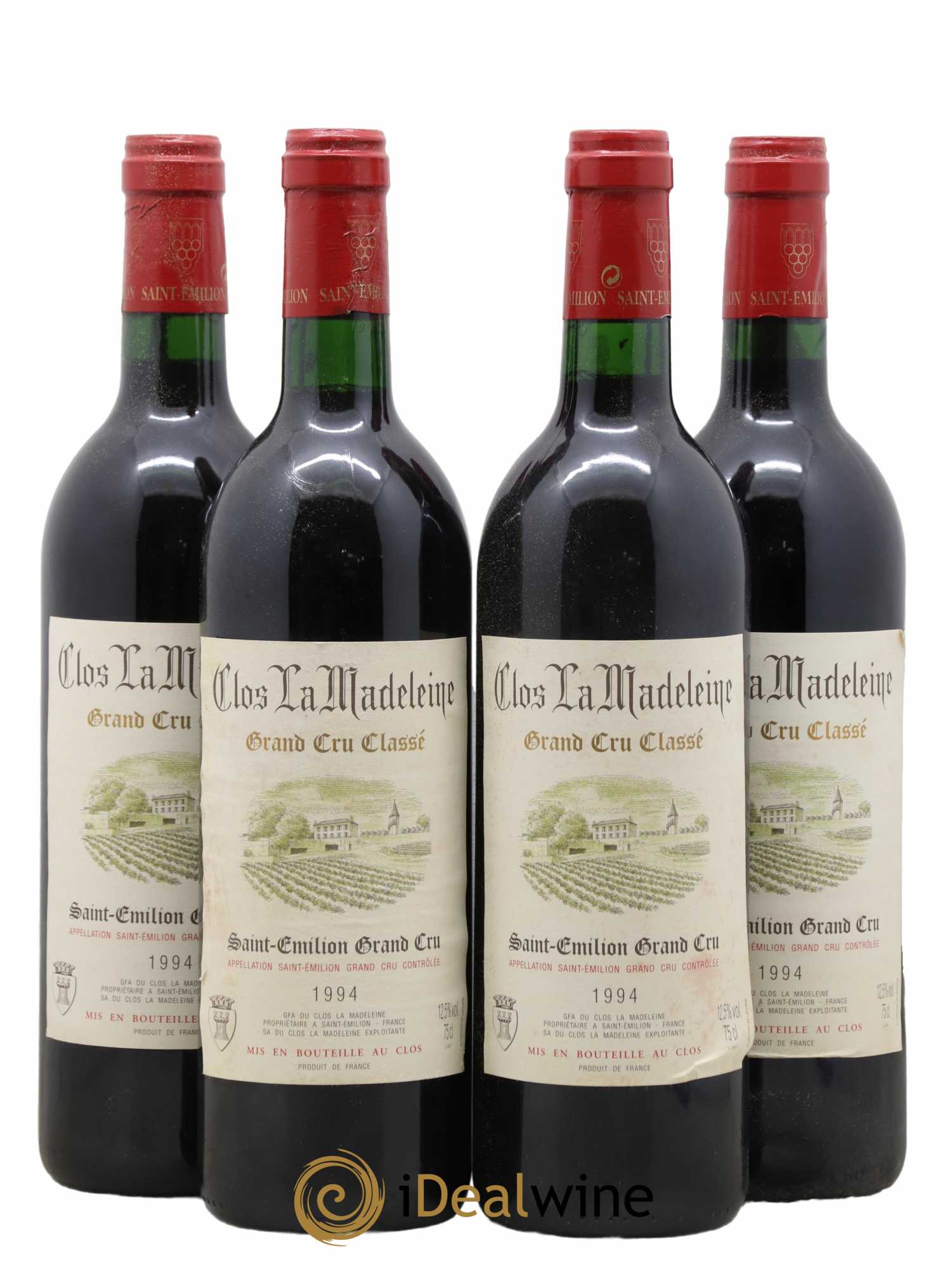 Clos la Madeleine Grand Cru Classé 1994 - Lot de 4 bouteilles - 0