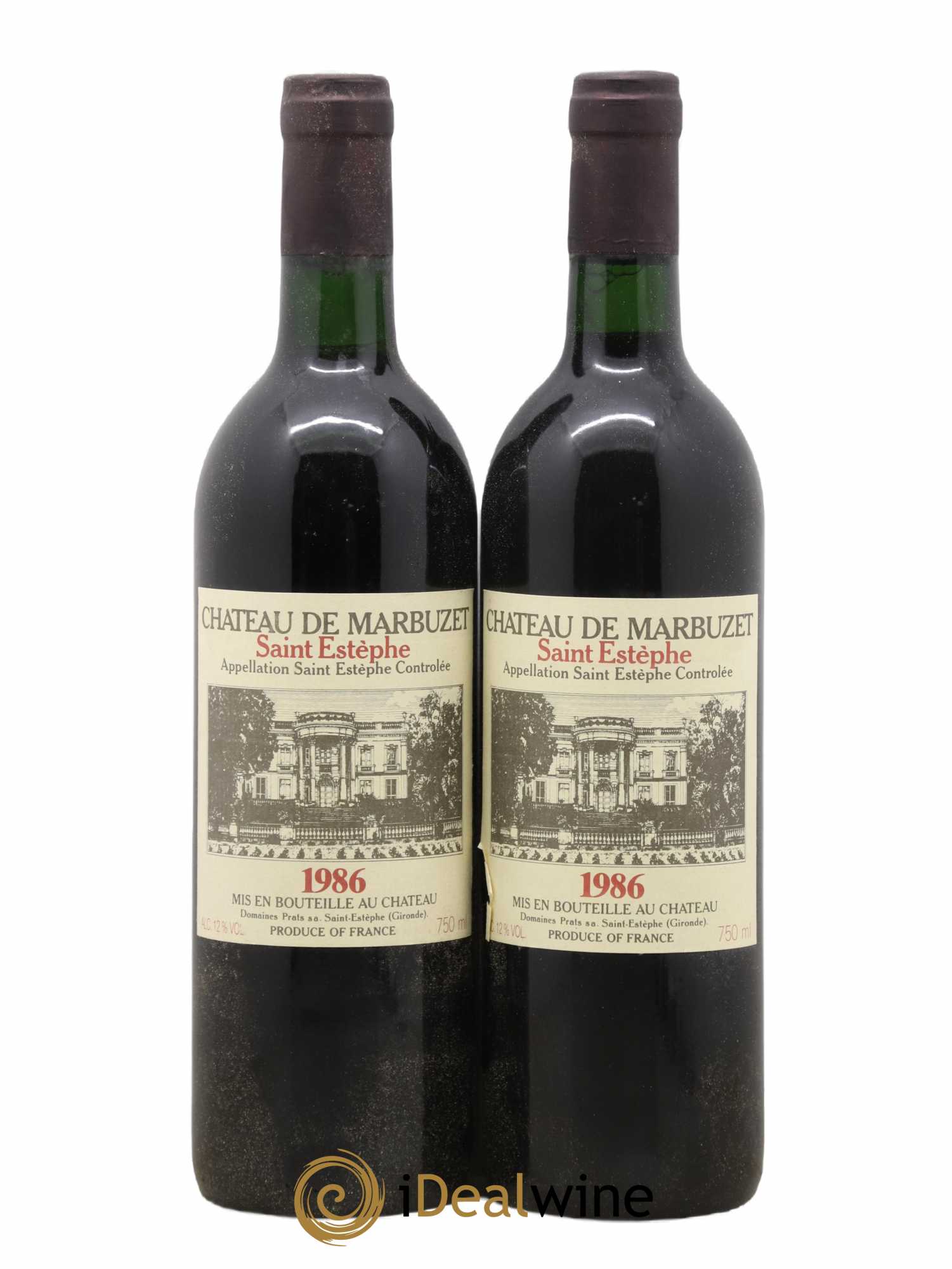 Château de Marbuzet Cru Bourgeois 1986 - Lot de 2 bouteilles - 0