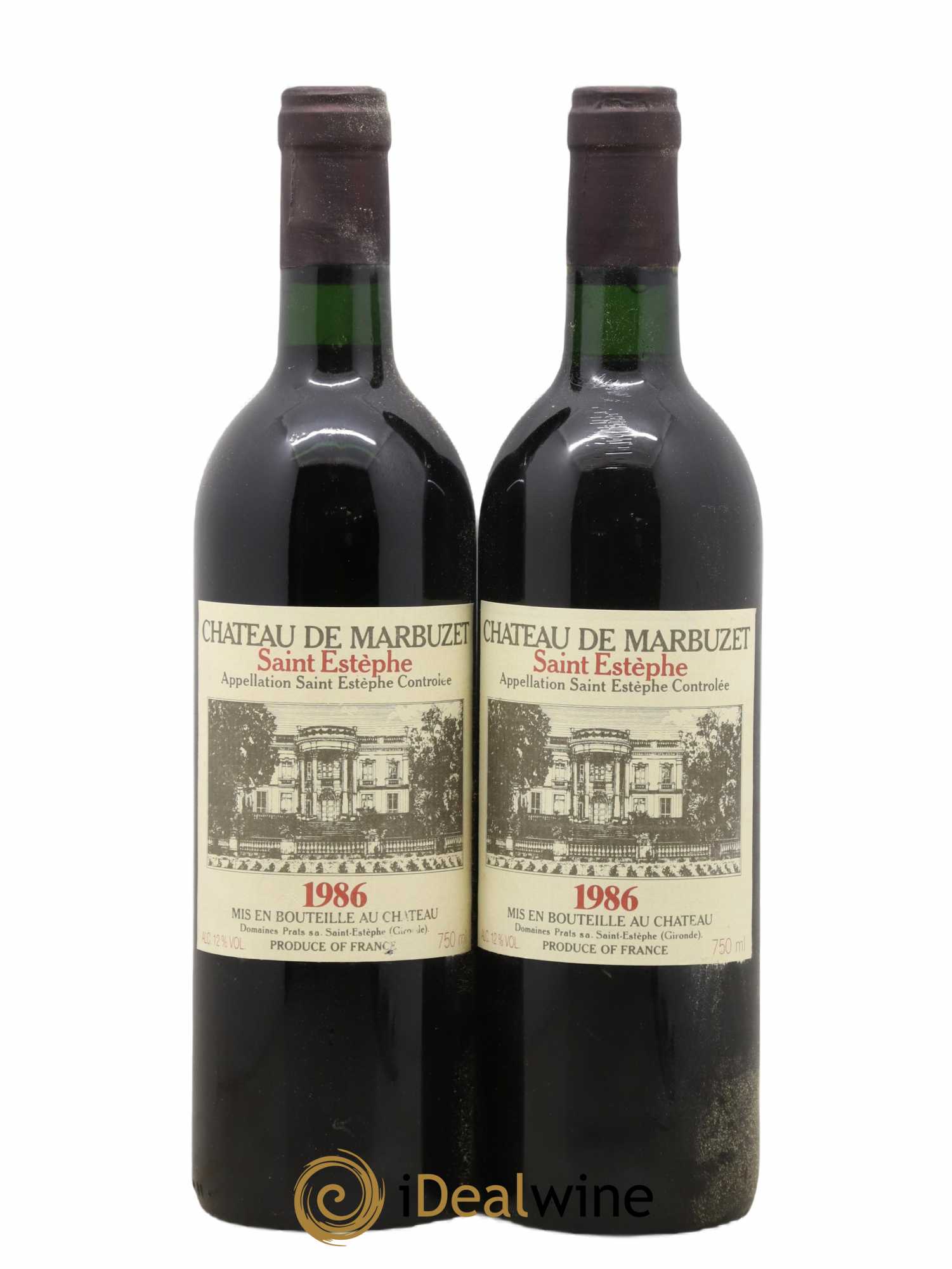 Château de Marbuzet Cru Bourgeois 1986 - Lot de 2 bouteilles - 0