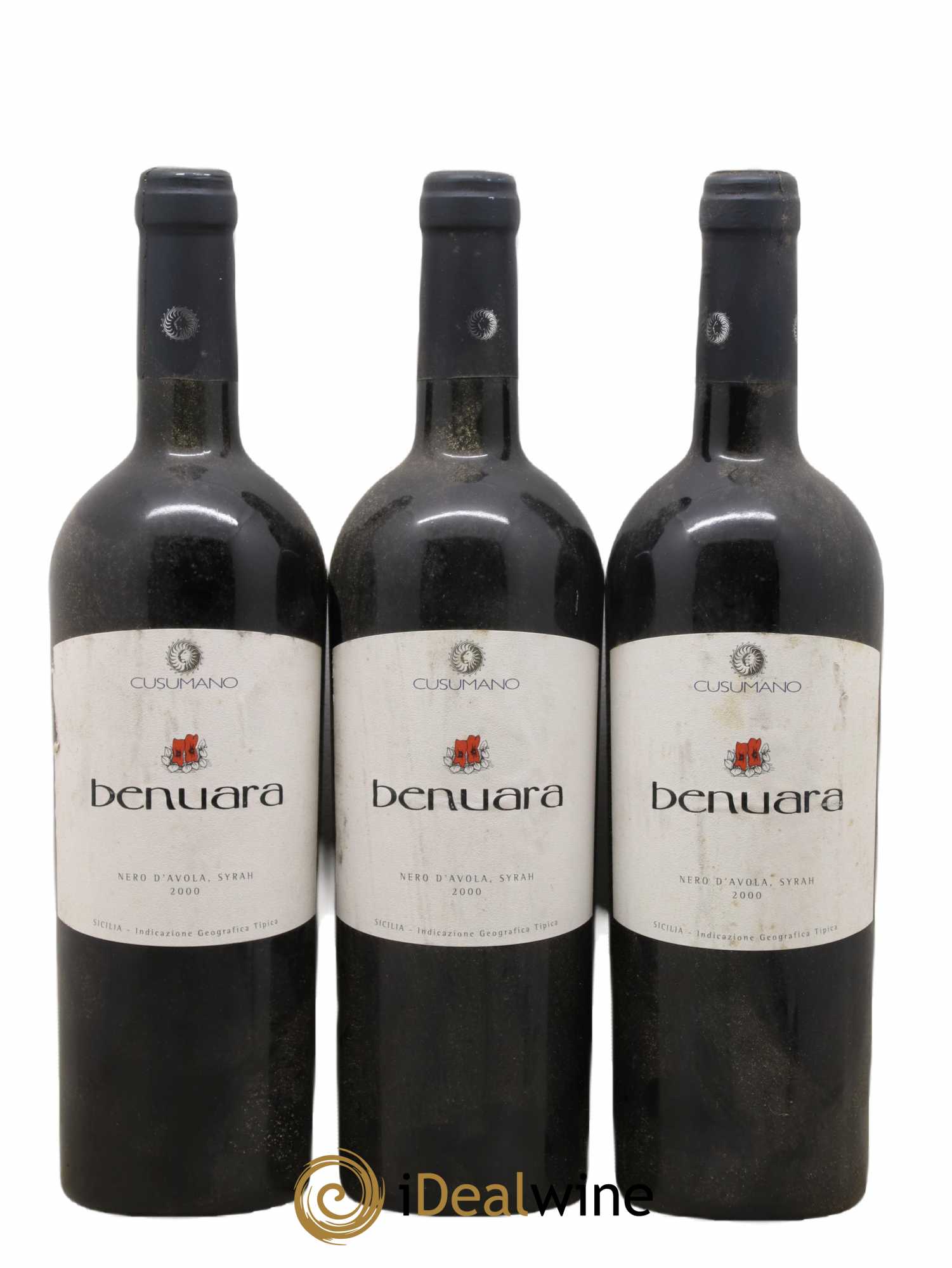 IGT Sicile Nero d'Avola Cusumano Benuara 2000 - Posten von 3 Flaschen - 0