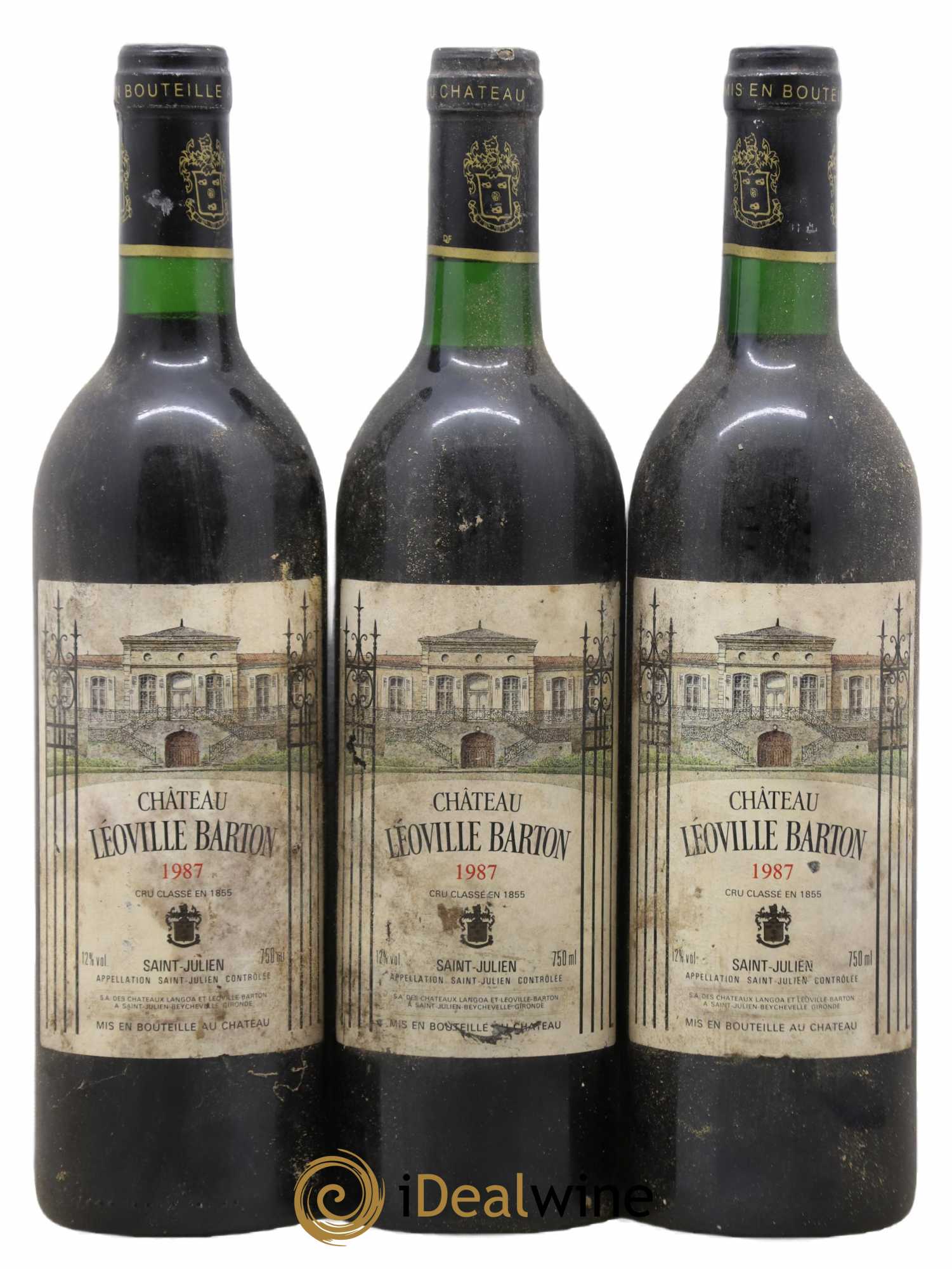Château Léoville Barton 2ème Grand Cru Classé 1987 - Lot de 3 bouteilles - 0
