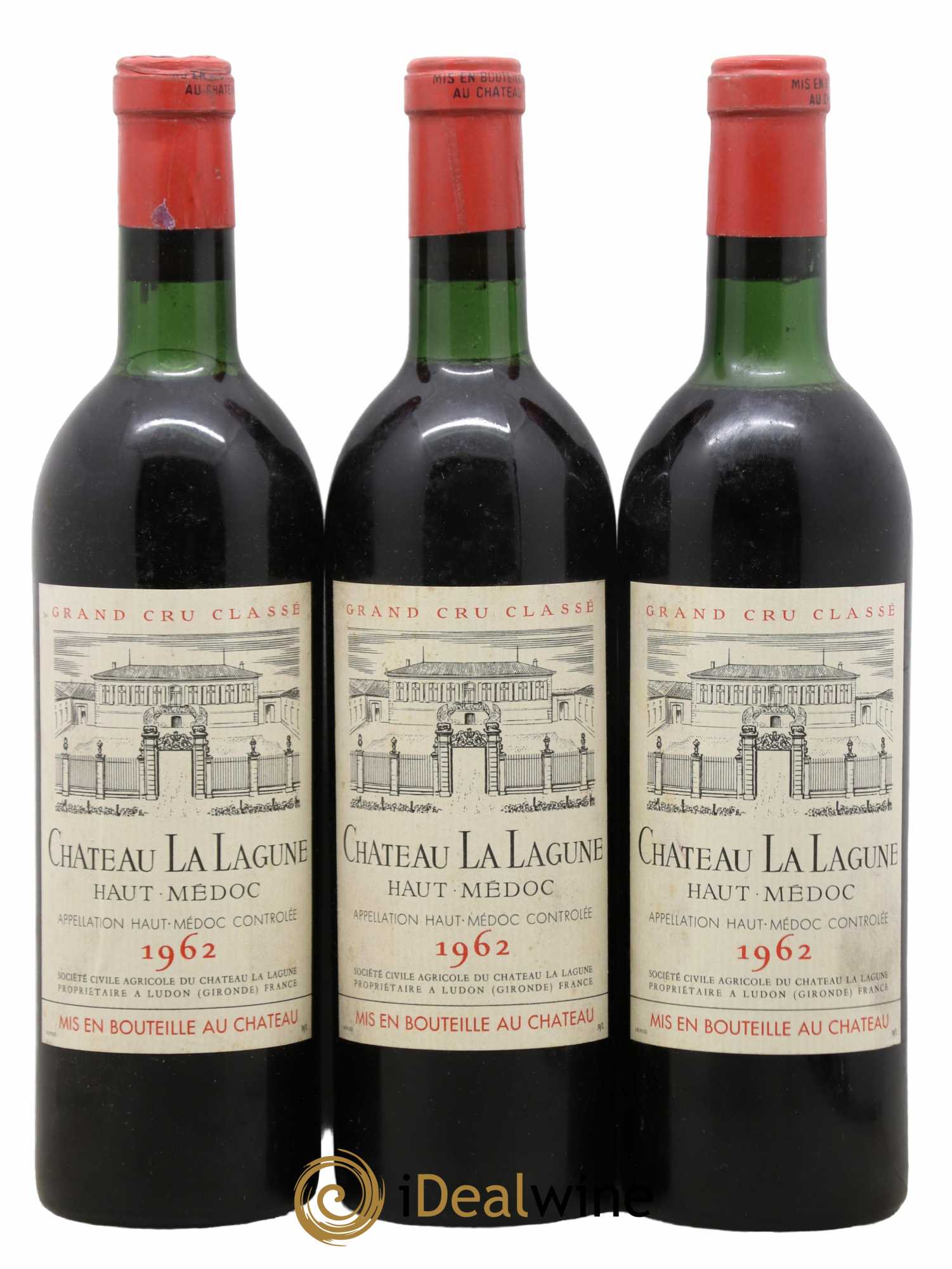 Château la Lagune 3ème Grand Cru Classé 1962 - Lot de 3 bouteilles - 0