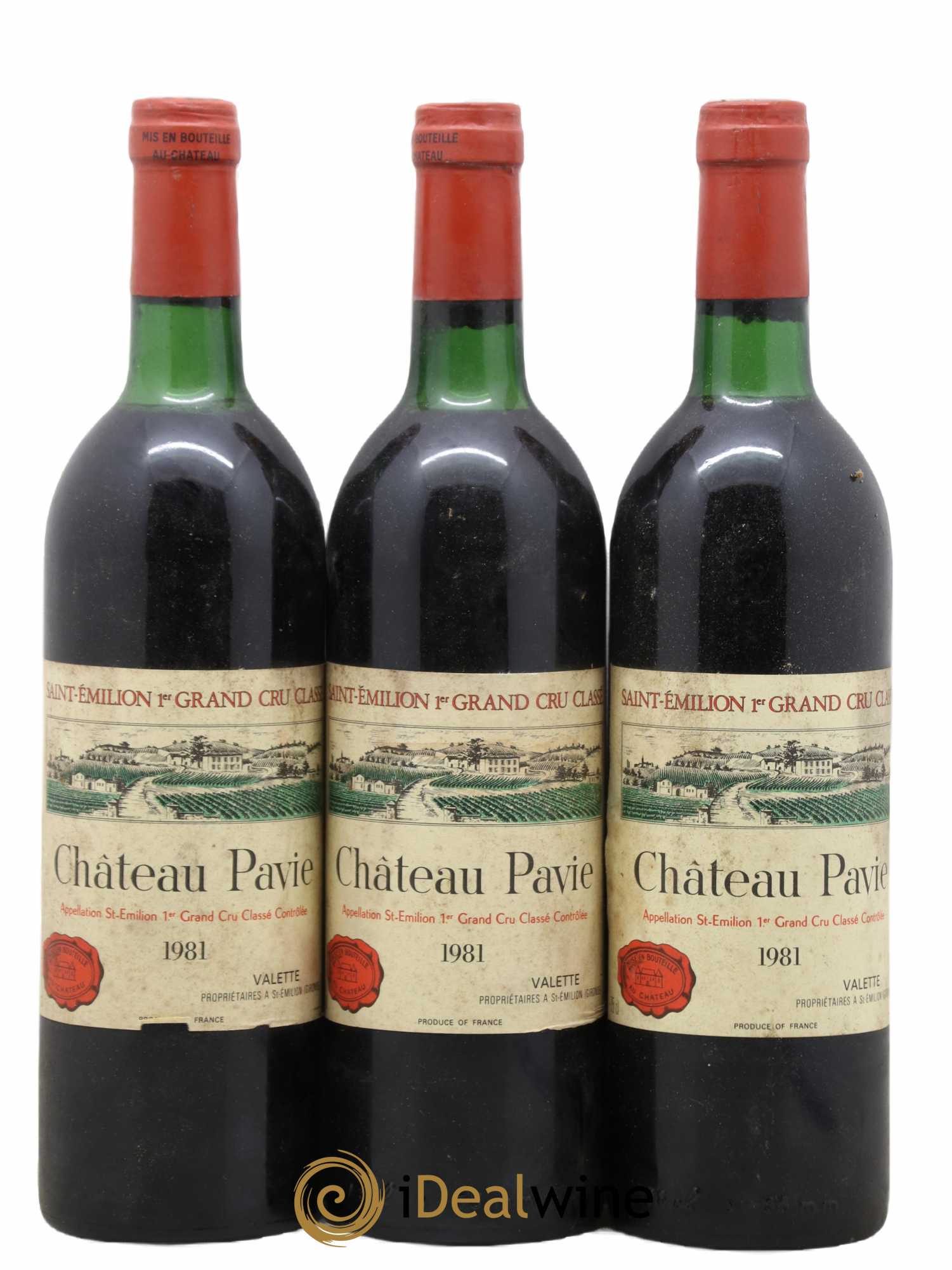 Château Pavie 1er Grand Cru Classé A 1981 - Lot de 3 bouteilles - 0
