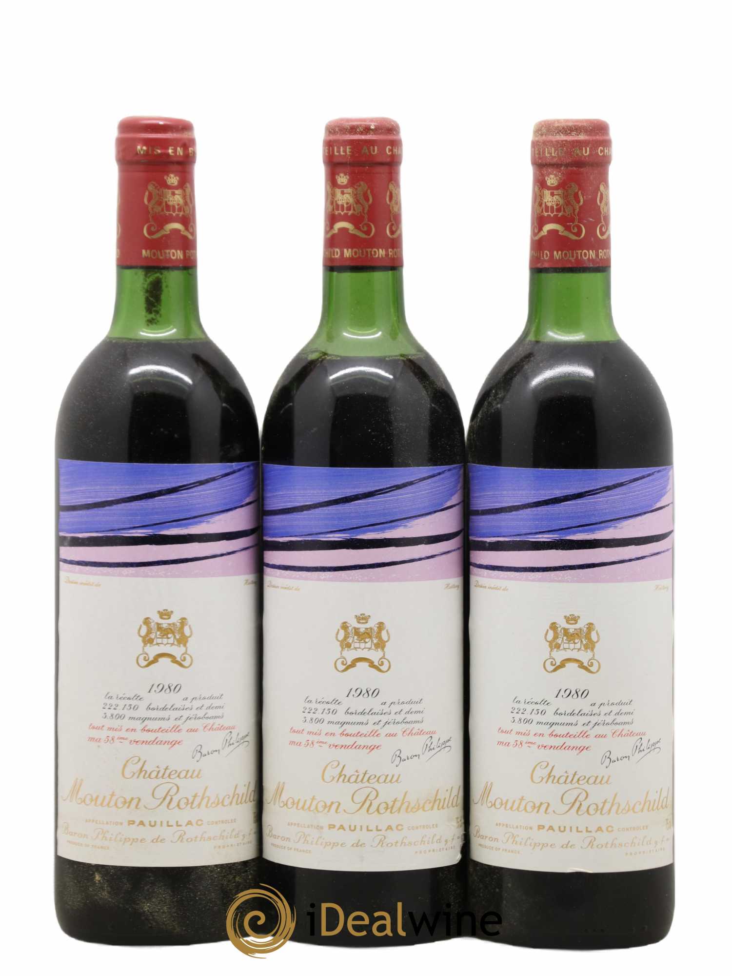 Château Mouton Rothschild 1er Grand Cru Classé 1980 - Lot de 12 bouteilles - 4