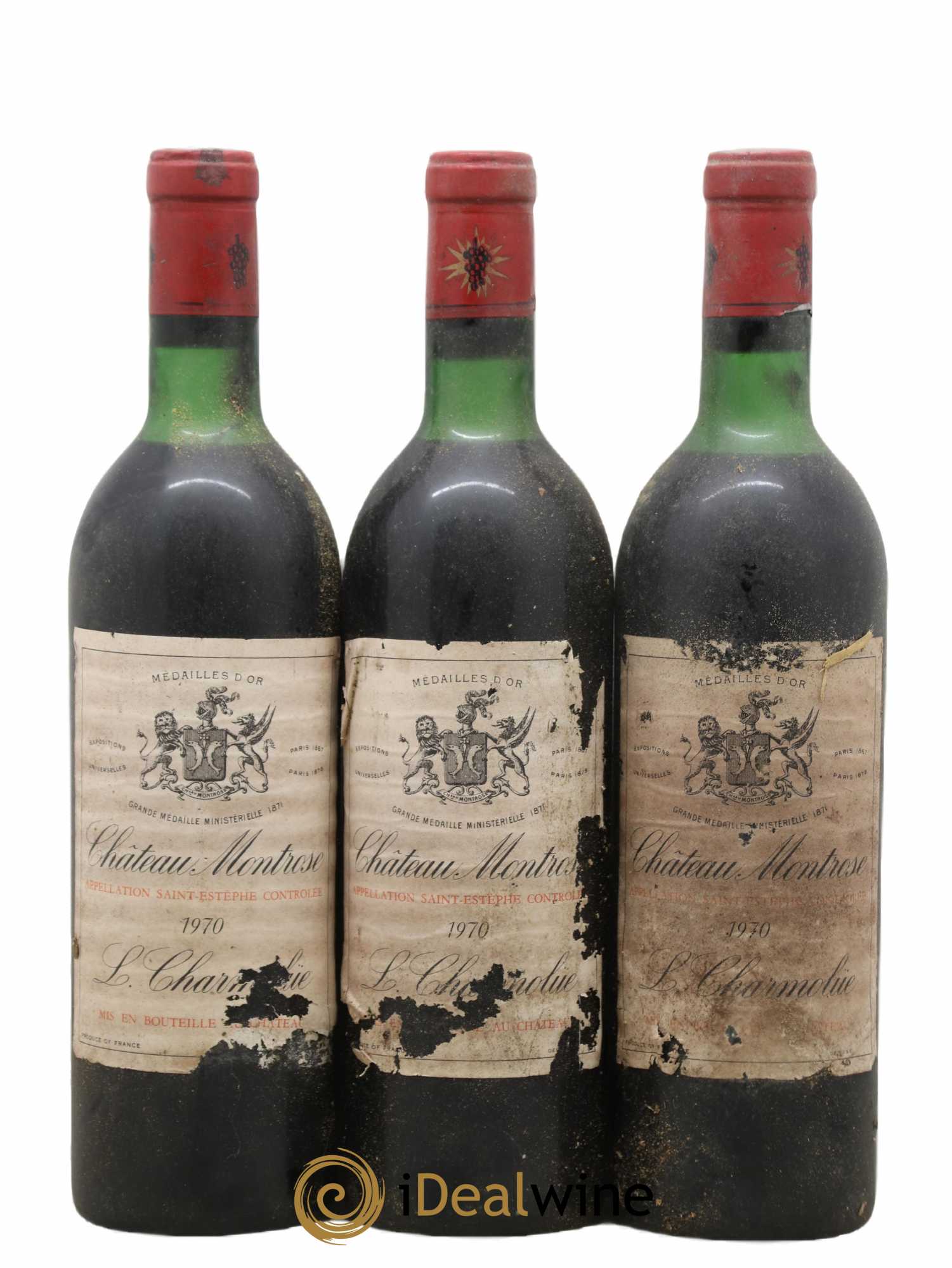 Château Montrose 2ème Grand Cru Classé 1970 - Lot de 3 bouteilles - 0