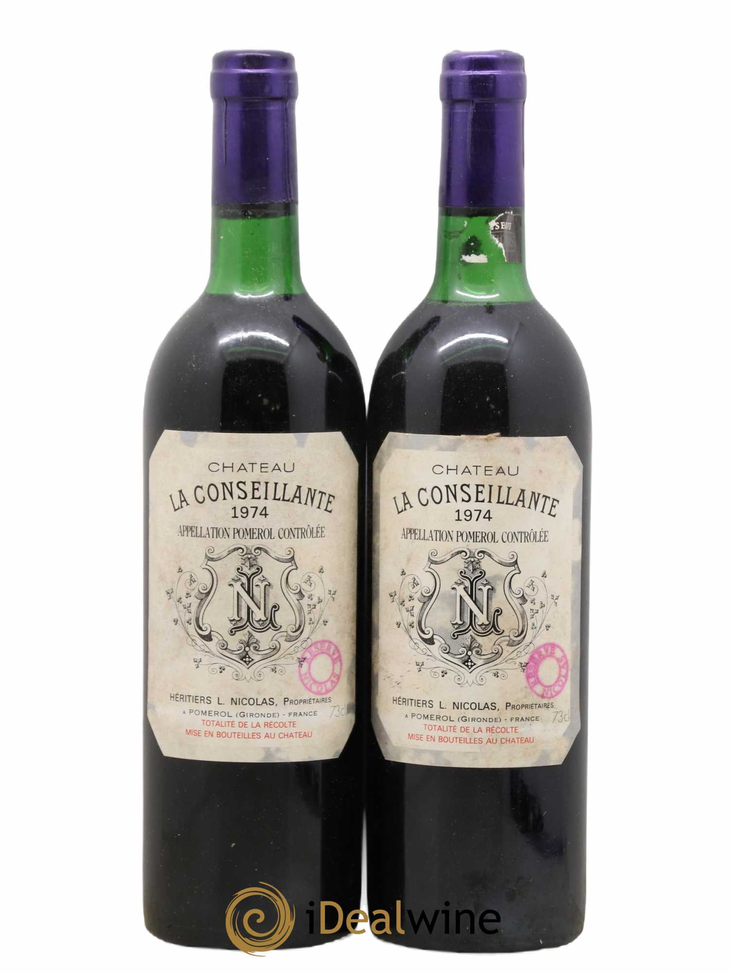 Château la Conseillante 1974 - Lot de 2 bouteilles - 0