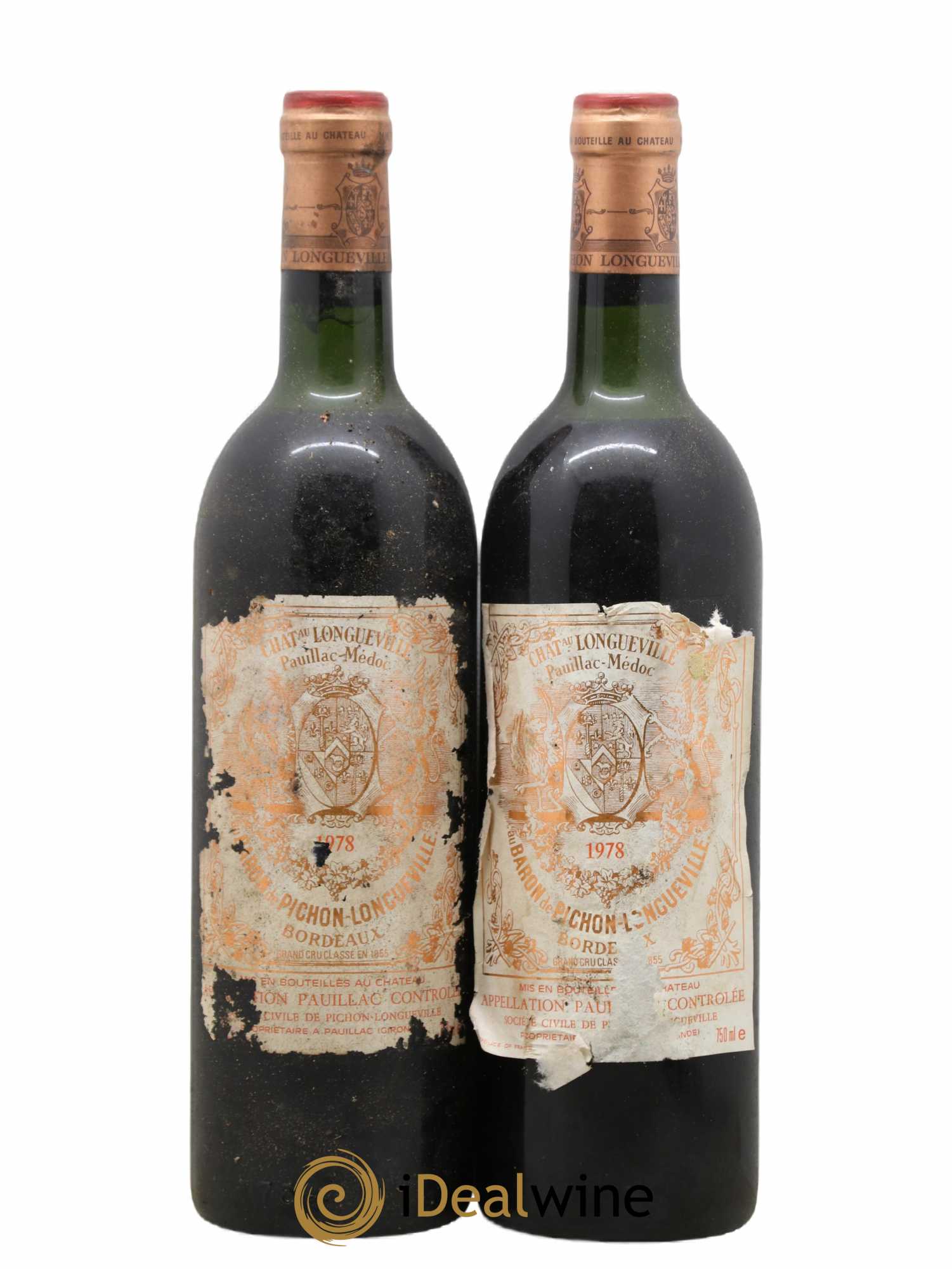 Pichon Longueville Baron 2ème Grand Cru Classé 1978 - Lot de 2 bouteilles - 0