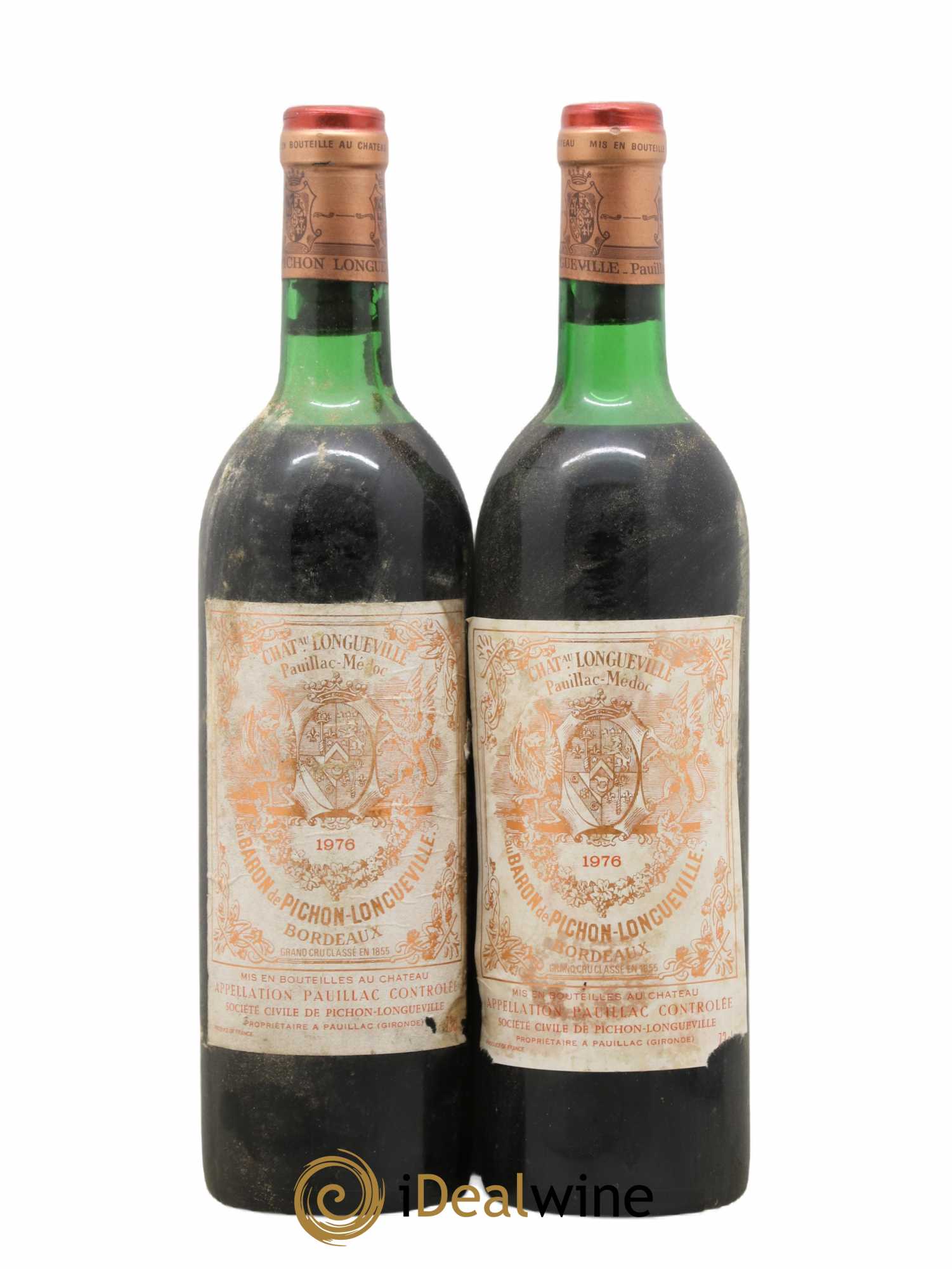 Pichon Longueville Baron 2ème Grand Cru Classé 1976 - Lot de 2 bouteilles - 0