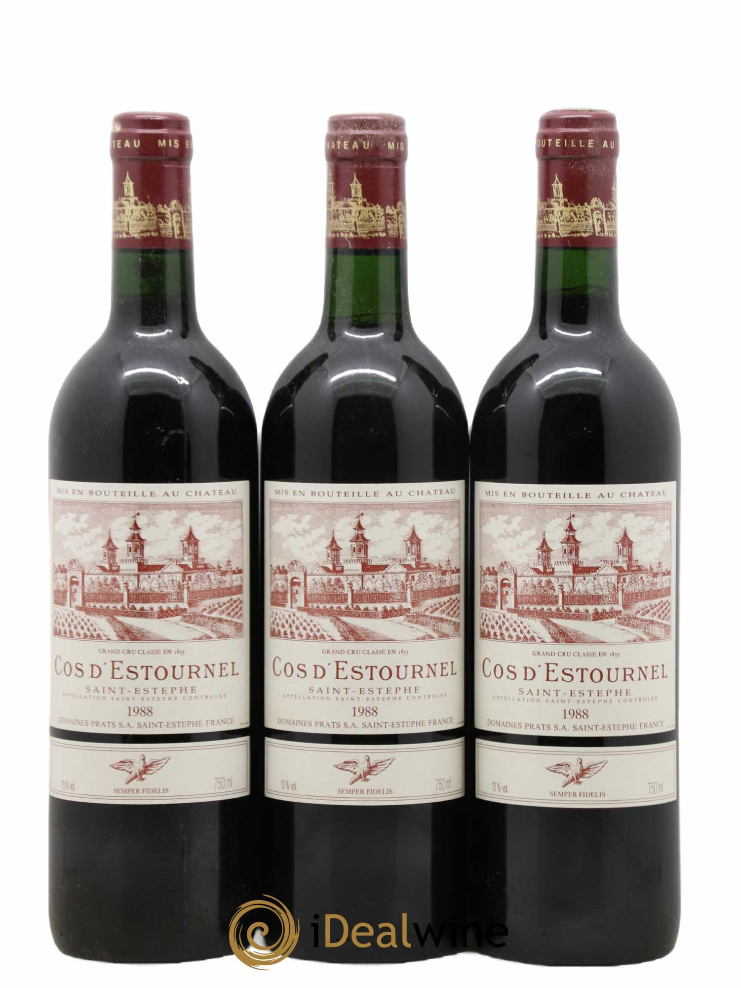 Cos d'Estournel 2ème Grand Cru Classé 1988 - Lot de 3 bouteilles - 0