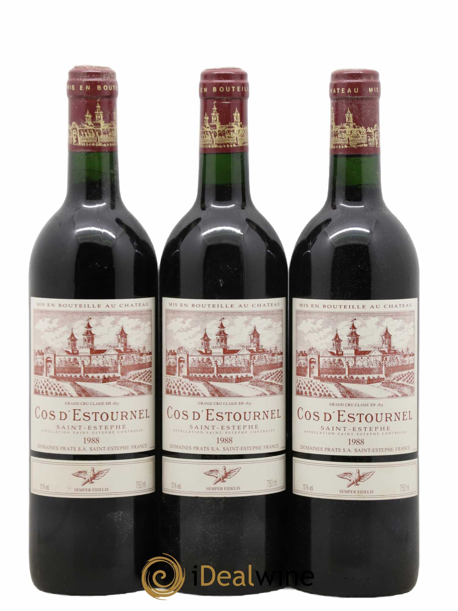 Cos d'Estournel 2ème Grand Cru Classé 1988 - Lot de 3 bouteilles - 0
