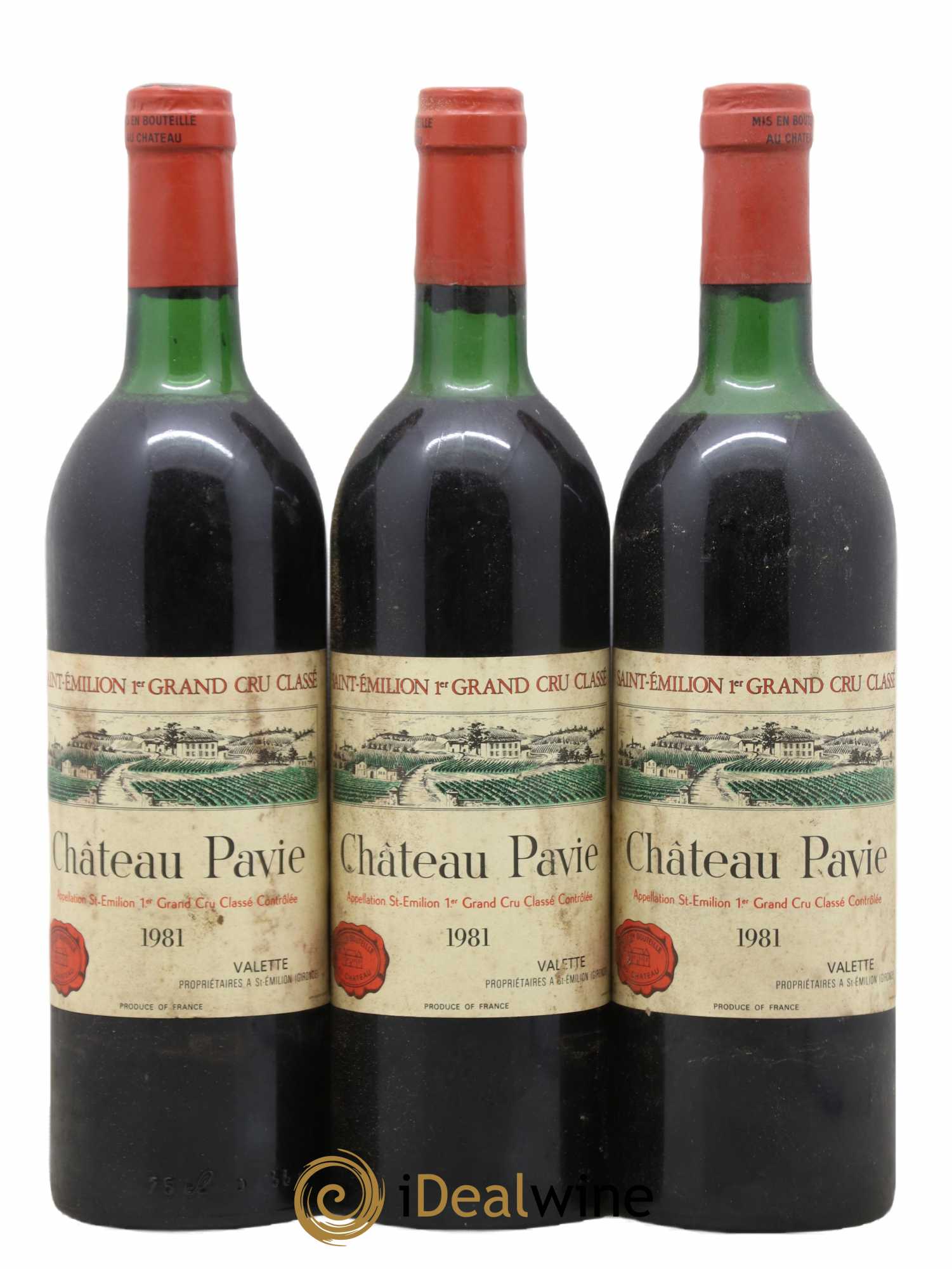 Château Pavie 1er Grand Cru Classé A 1981 - Lot de 3 bouteilles - 0