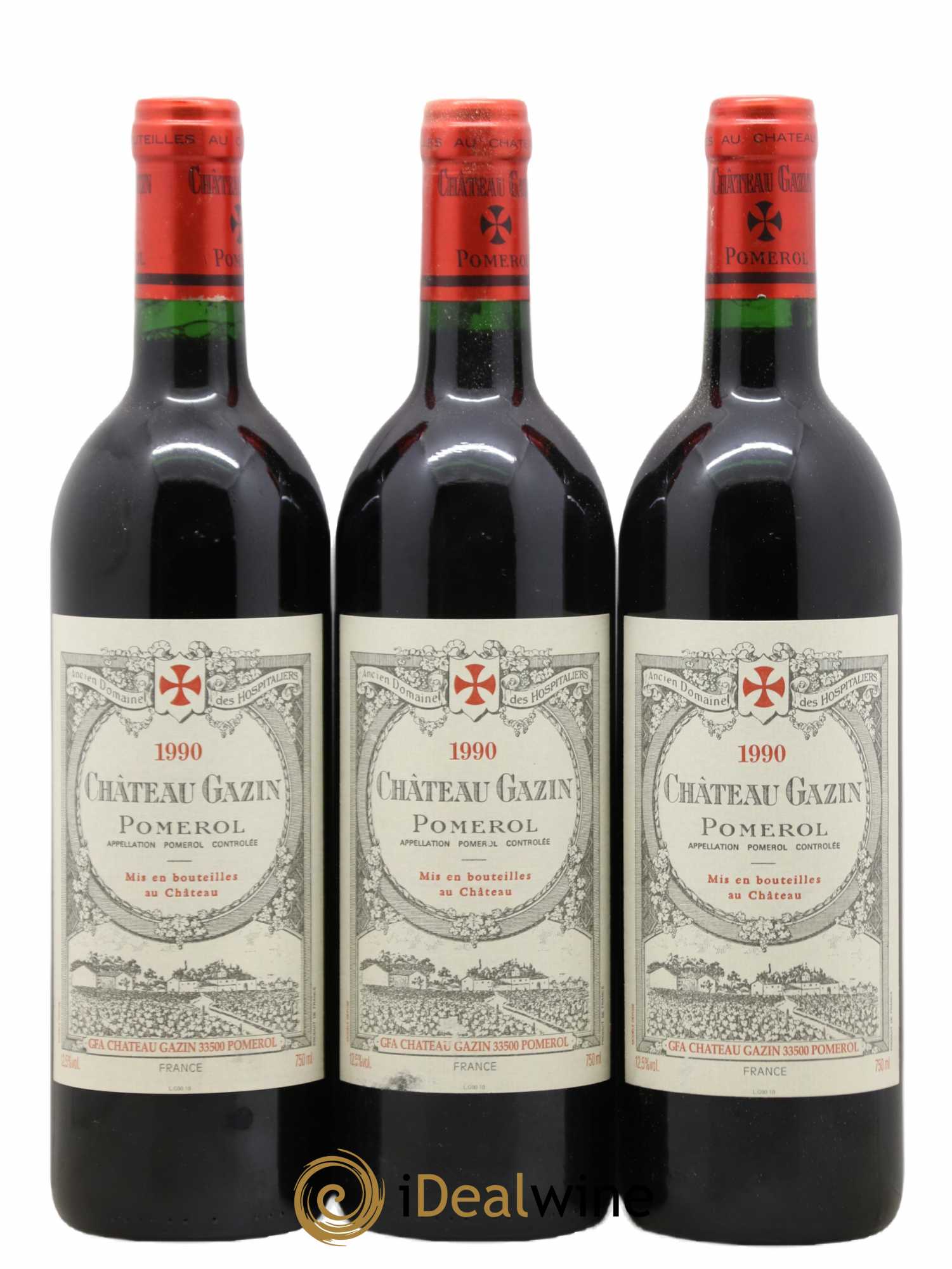 Château Gazin 1990 - Lot de 3 bouteilles - 0