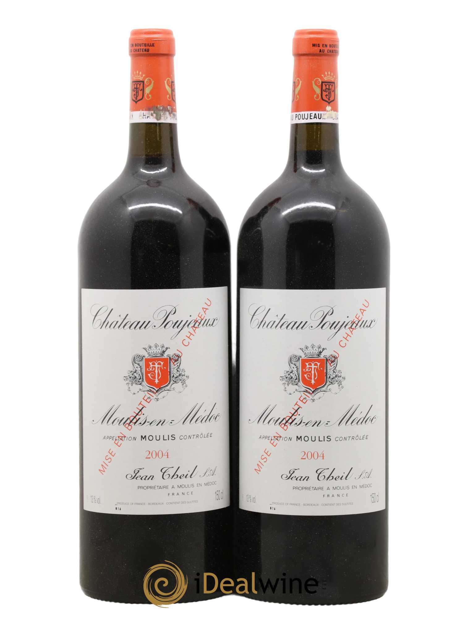 Château Poujeaux 2004 - Lot de 2 magnums - 0
