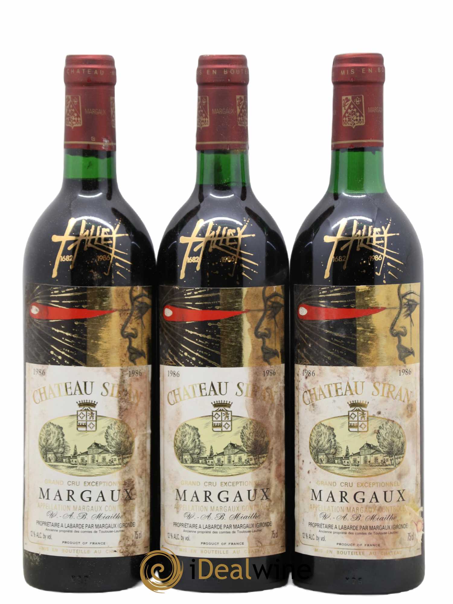 Château Siran 1986 - Lot de 3 bouteilles - 0