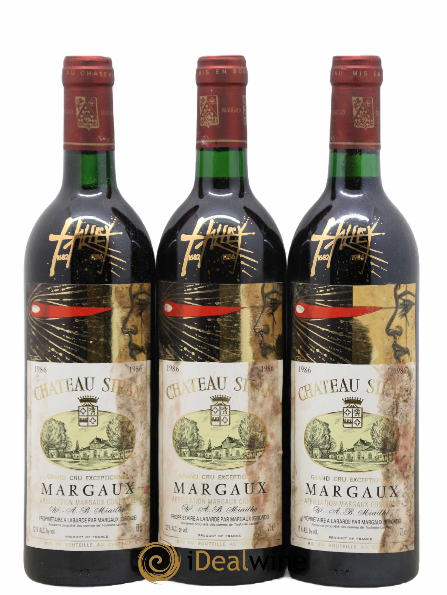 Château Siran 1986 - Lot de 3 bouteilles - 0