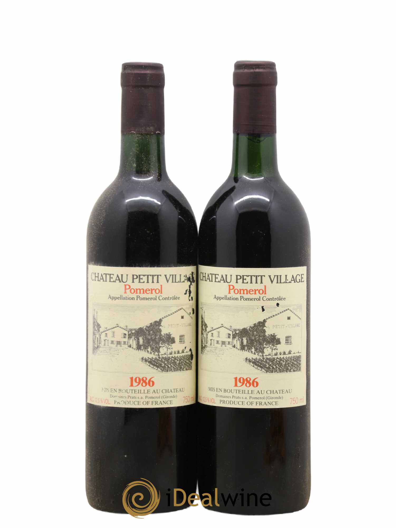 Château Petit Village 1986 - Lot de 2 bouteilles - 0