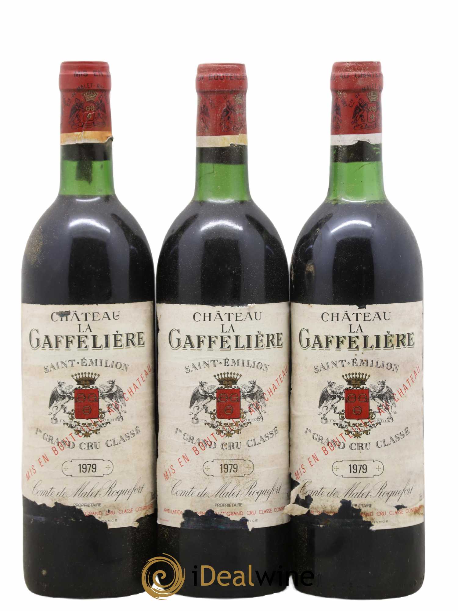 Château la Gaffelière 1er Grand Cru Classé B 1979 - Lot de 3 bouteilles - 0