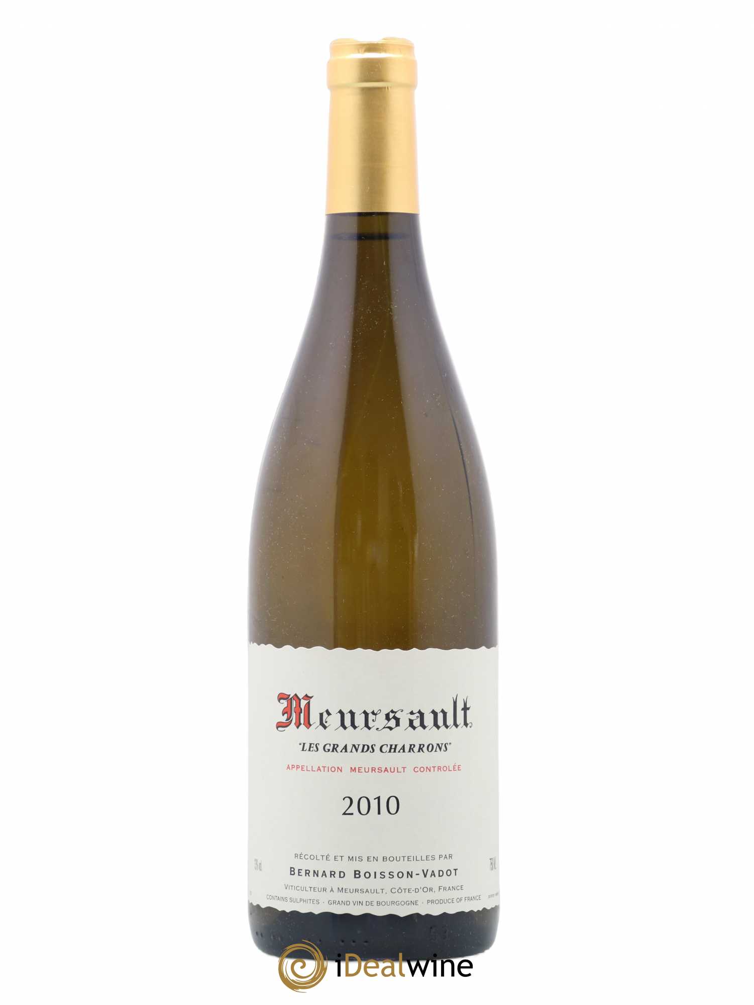 Meursault Les Grands Charrons Boisson-Vadot (Domaine) 2010 - Lot de 1 bouteille - 0
