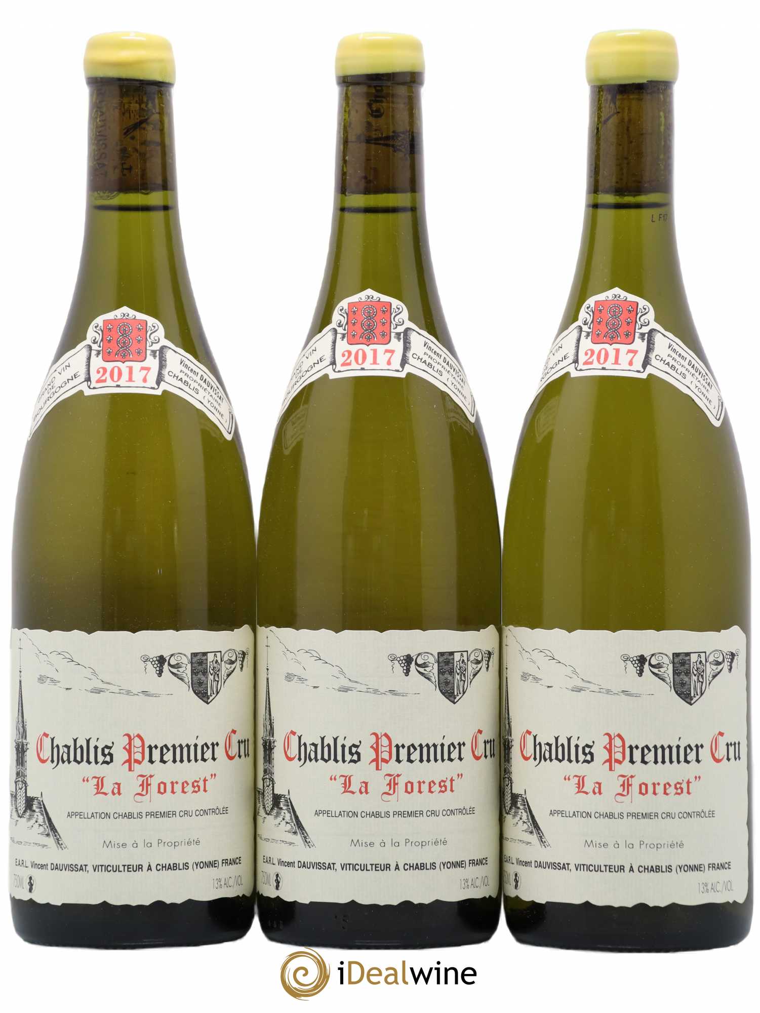 Chablis 1er Cru La Forest Vincent Dauvissat (Domaine) 2017 - Lot de 3 bouteilles - 0