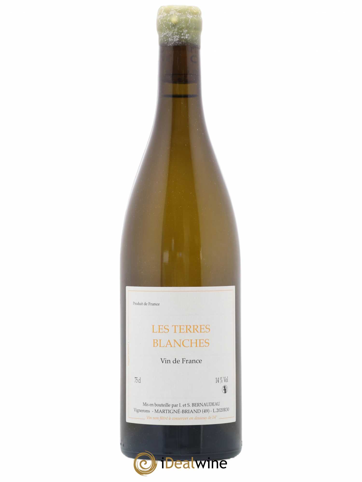 Vin de France Les Terres Blanches Stéphane Bernaudeau 2020 - Lot de 1 bouteille - 0