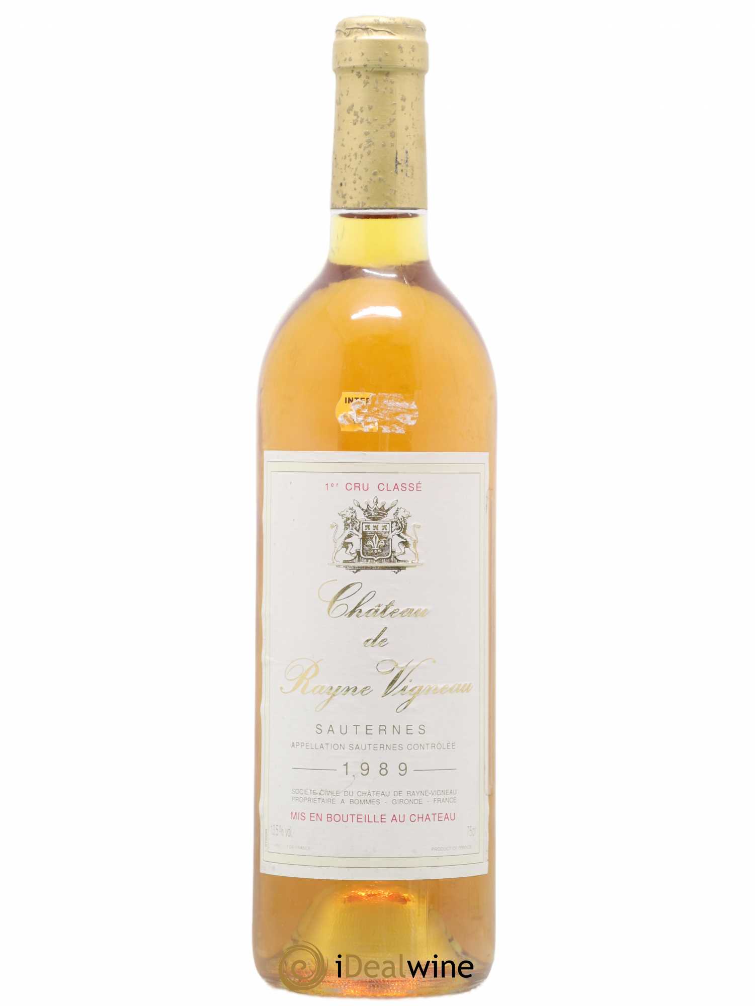 Château de Rayne Vigneau 1er Grand Cru Classé 1989 - Lotto di 1 bottiglia - 0