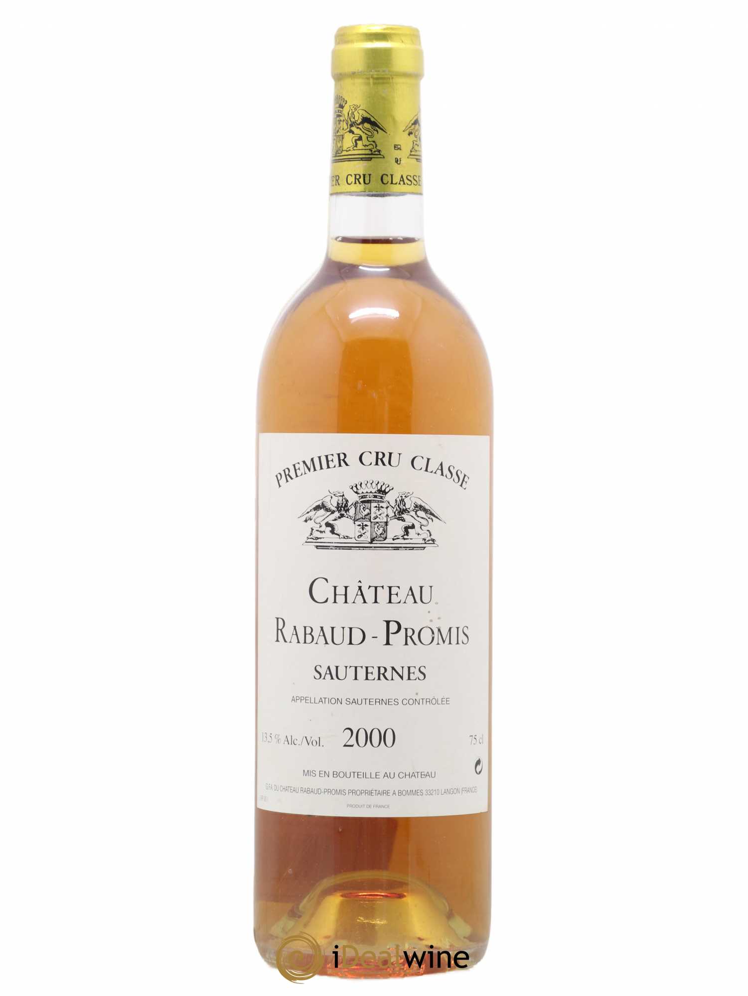 Château Rabaud Promis 1er Grand Cru Classé 2000 - Posten von 1 Flasche - 0