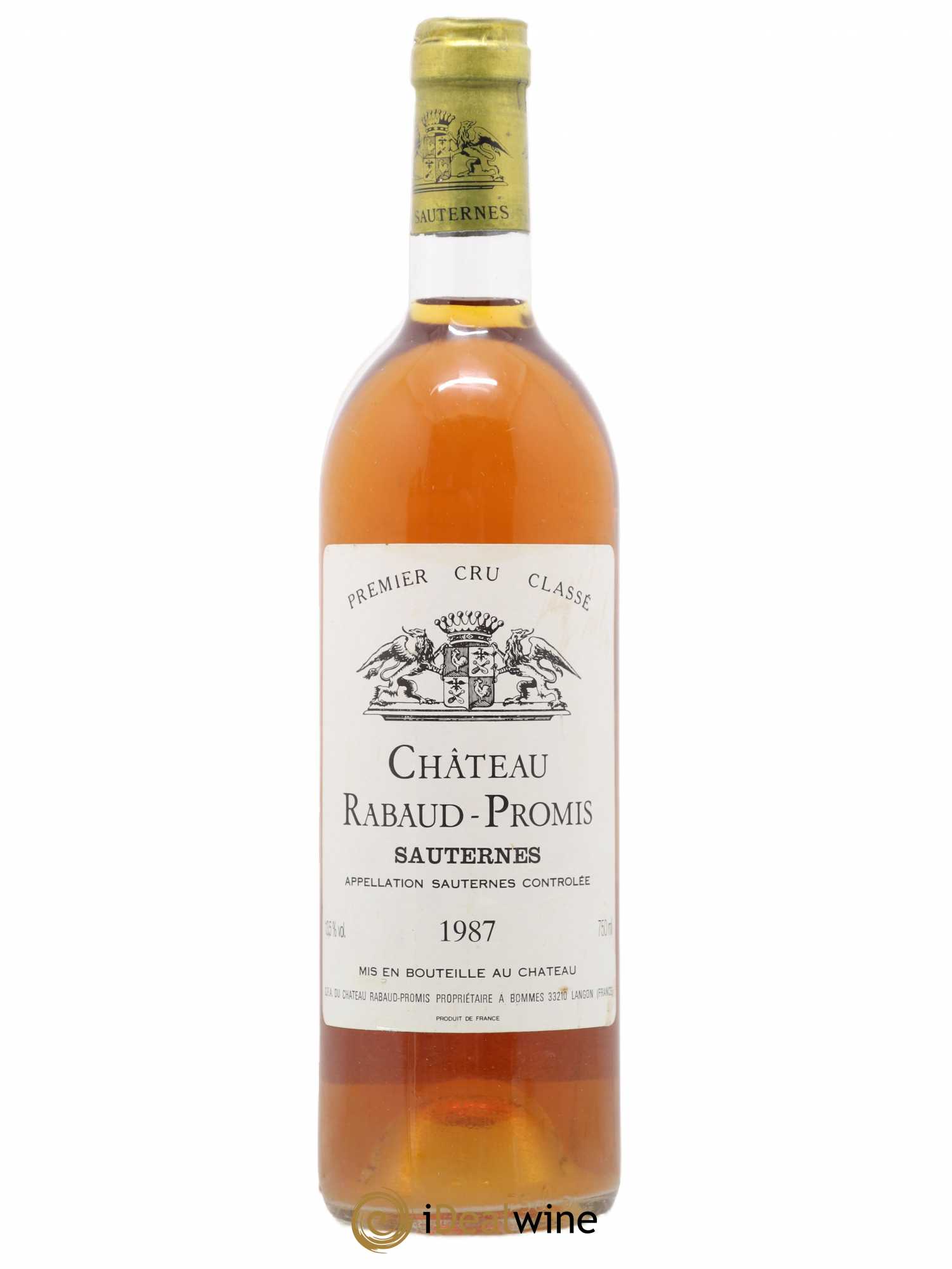 Château Rabaud Promis 1er Grand Cru Classé 1987 - Posten von 1 Flasche - 0