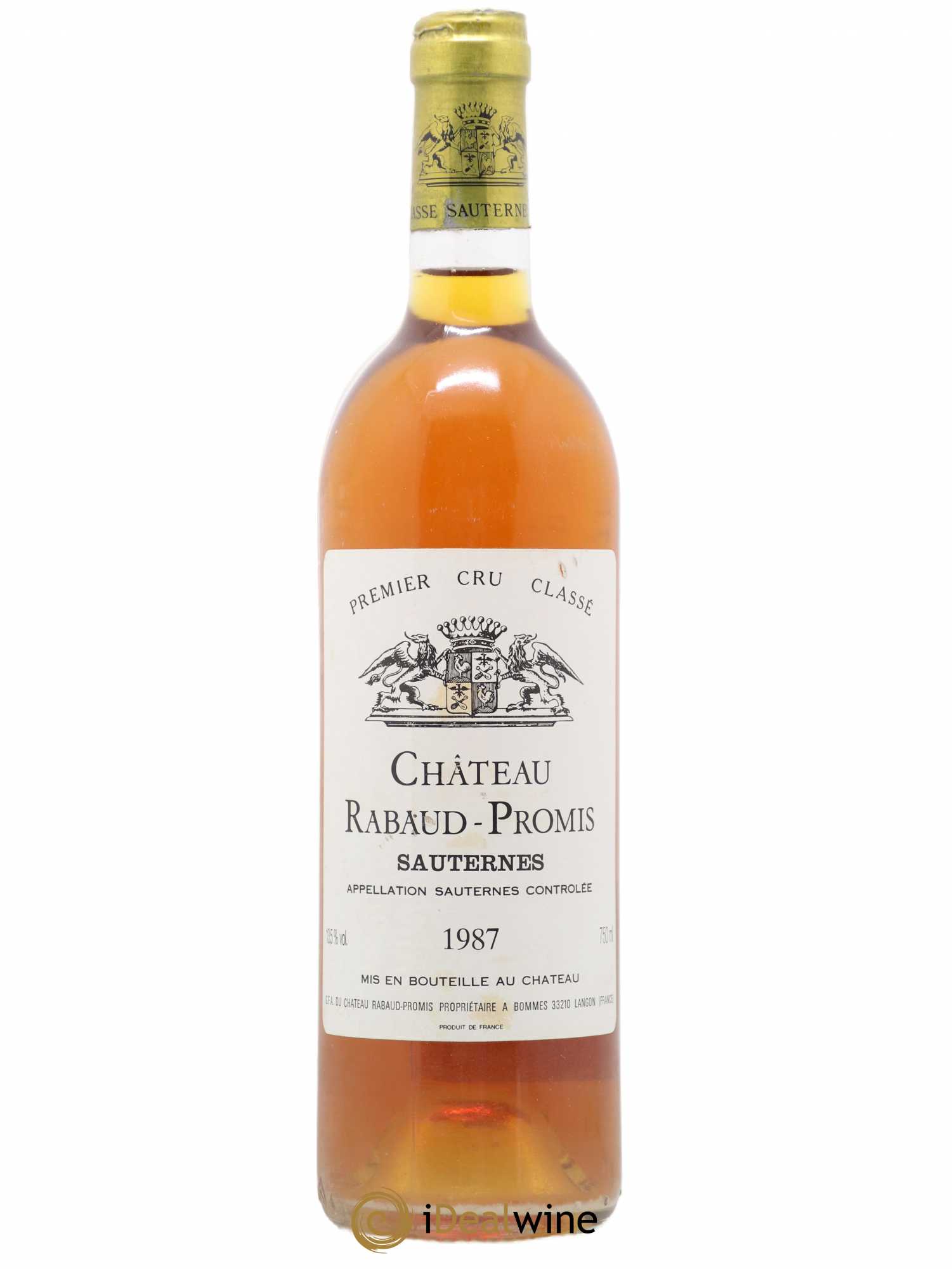 Château Rabaud Promis 1er Grand Cru Classé 1987 - Posten von 1 Flasche - 0
