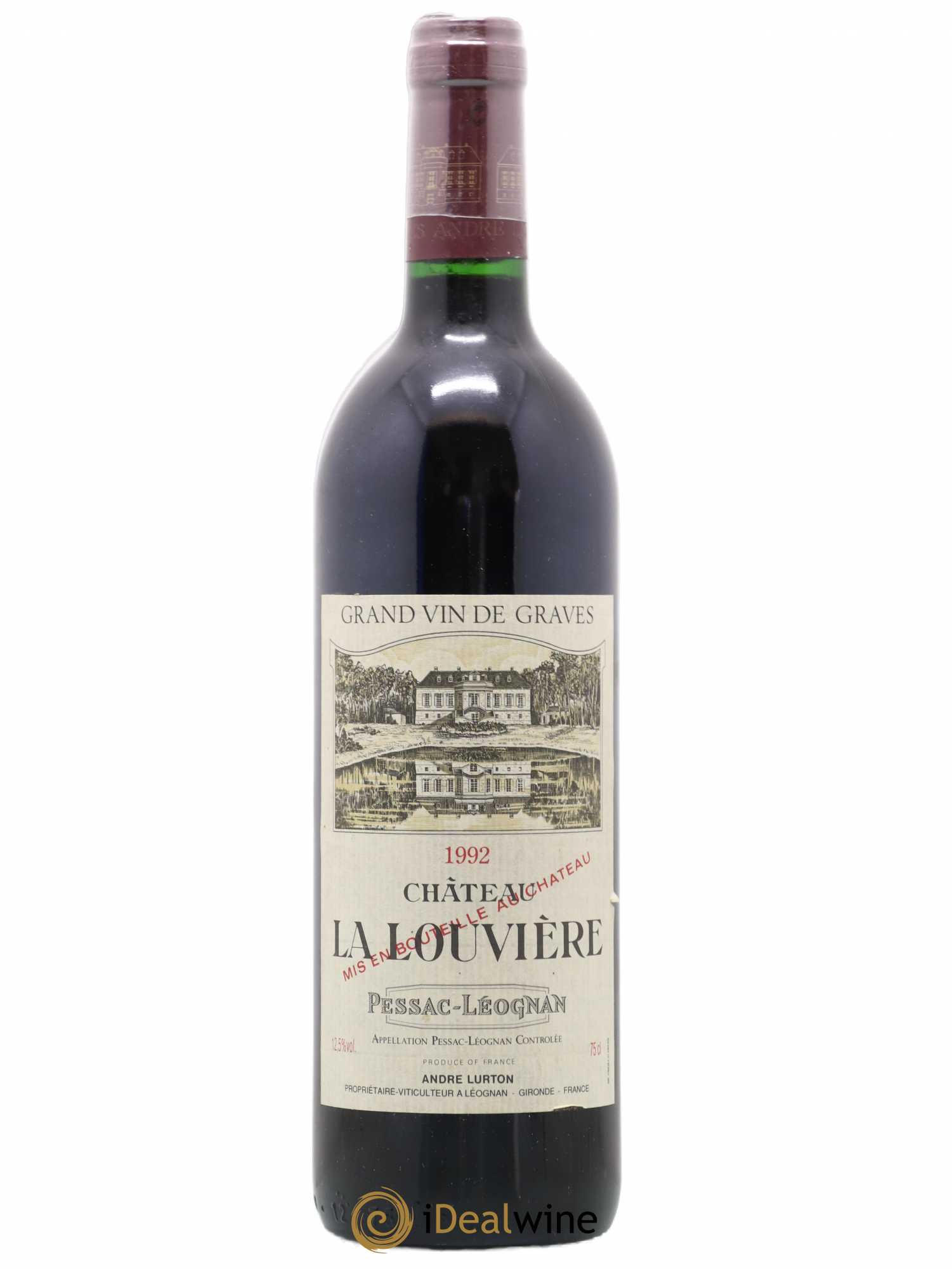 Château la Louvière 1992 - Lot de 1 bouteille - 0