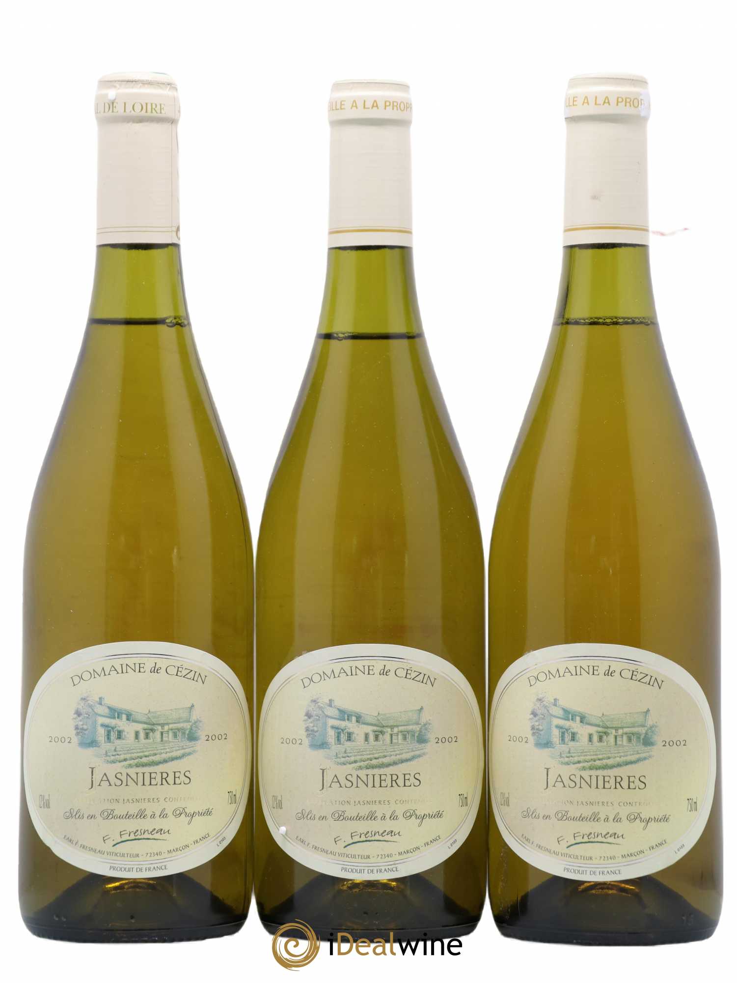 Jasnières Cezin 2002 - Posten von 3 Flaschen - 0
