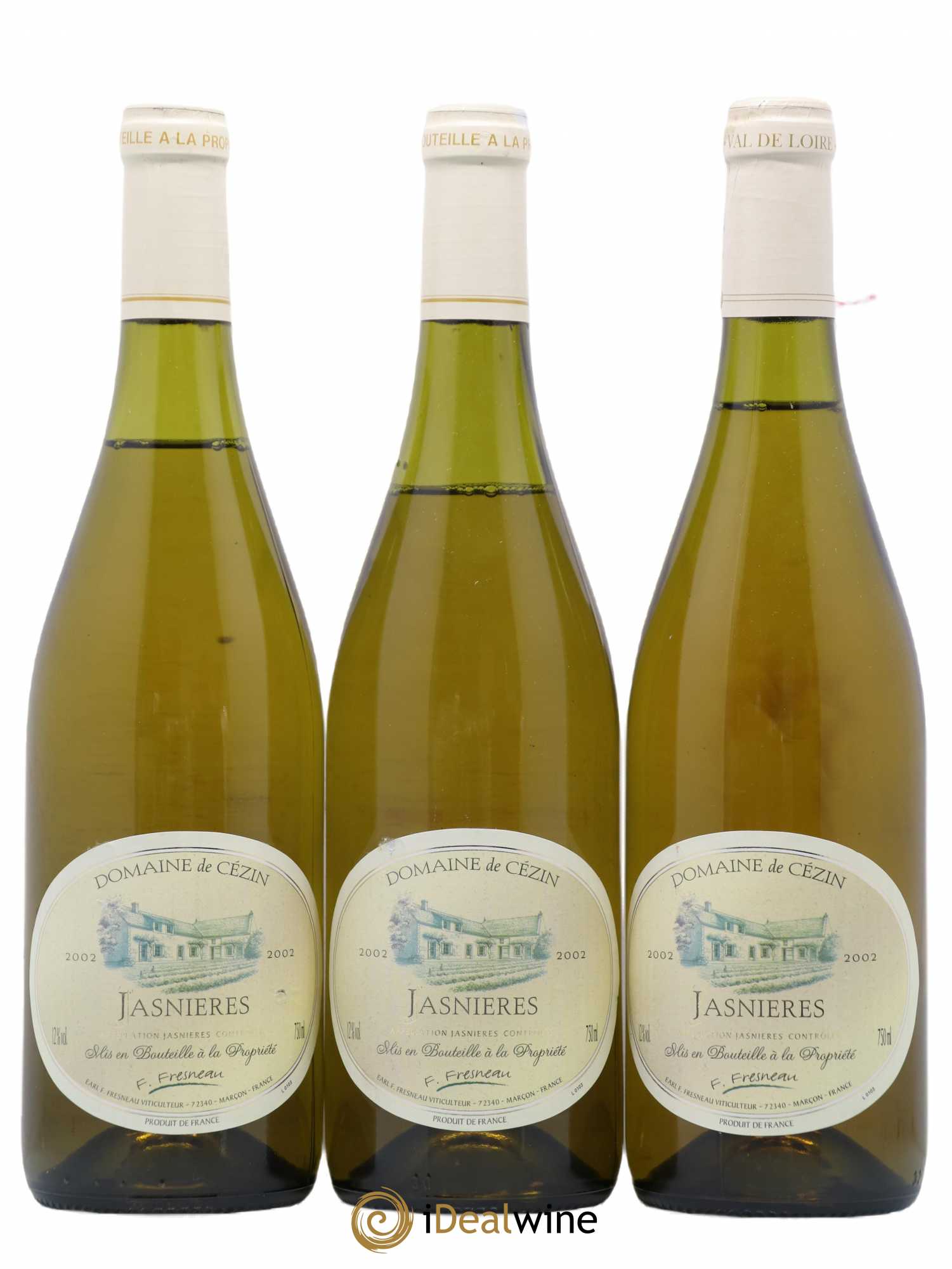 Jasnières Cezin 2002 - Posten von 3 Flaschen - 0