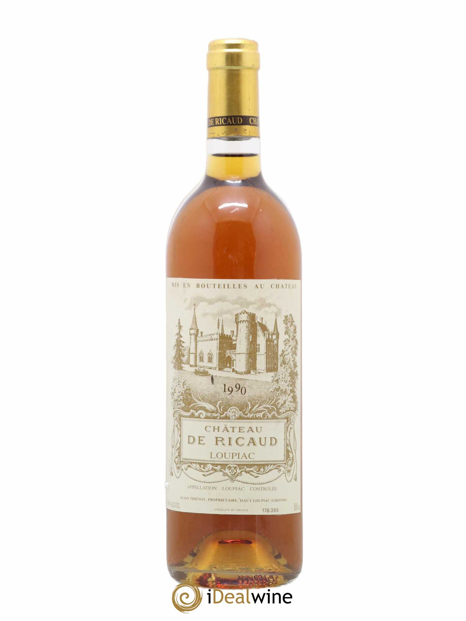 Loupiac château de ricaud 1990 - Posten von 1 Flasche - 0