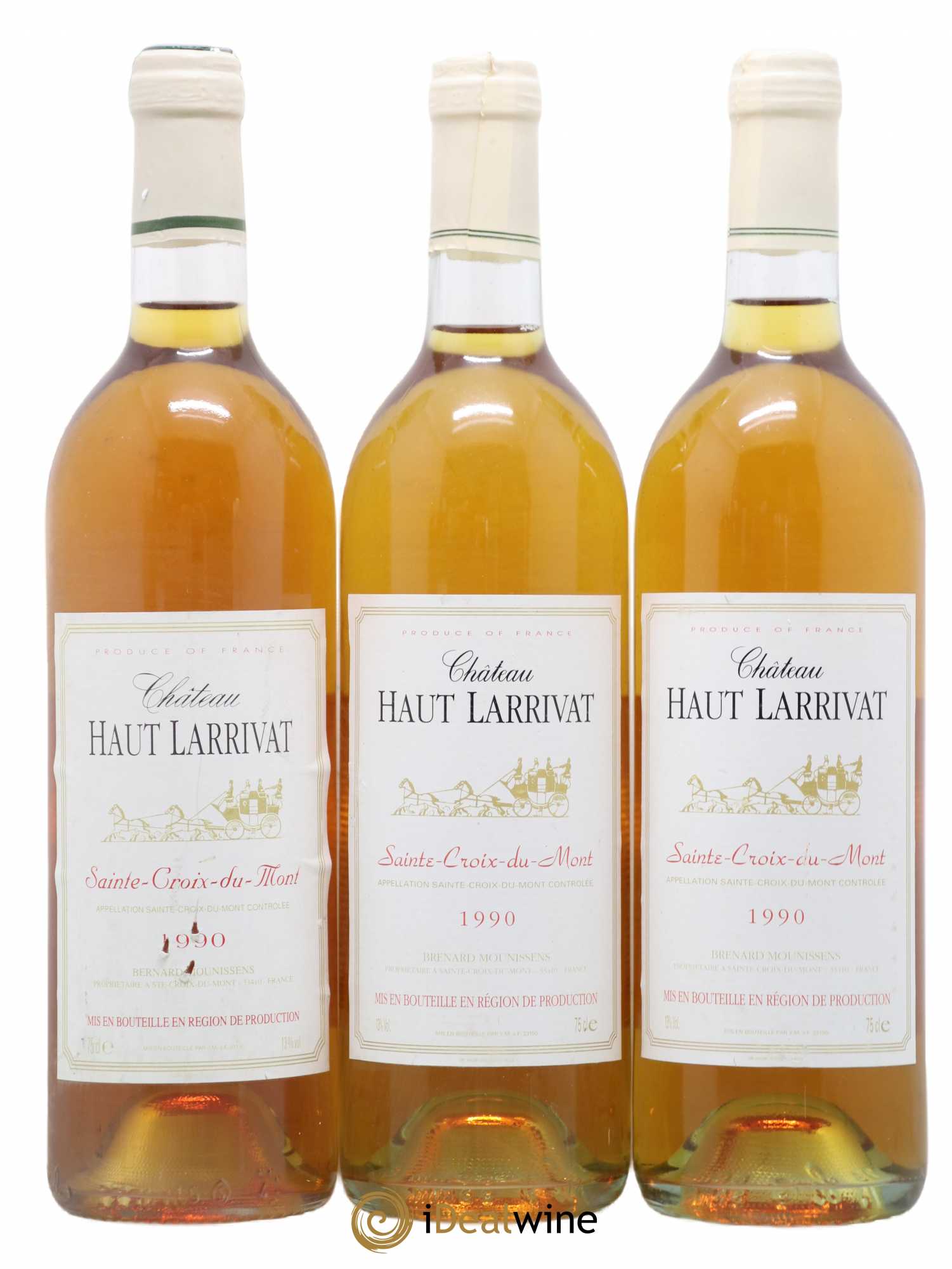 Sainte-Croix-du-Mont Haut Larrivat 1990 - Lotto di 3 bottiglie - 0