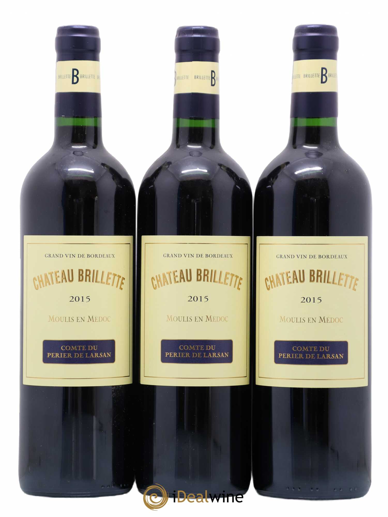 Château Brillette Cru Bourgeois 2015 - Lot de 3 bouteilles - 0