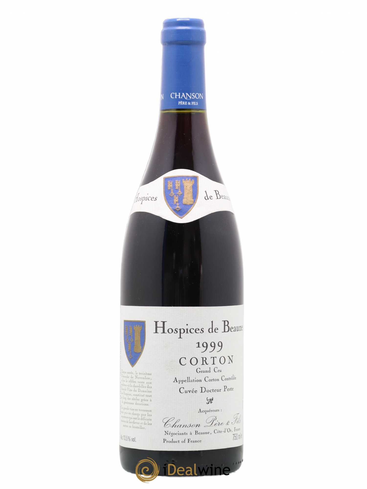 Corton Grand Cru Hospice De Beaune Docteur Peste Chanson Pere Et Fils 1999 - Posten von 1 Flasche - 0