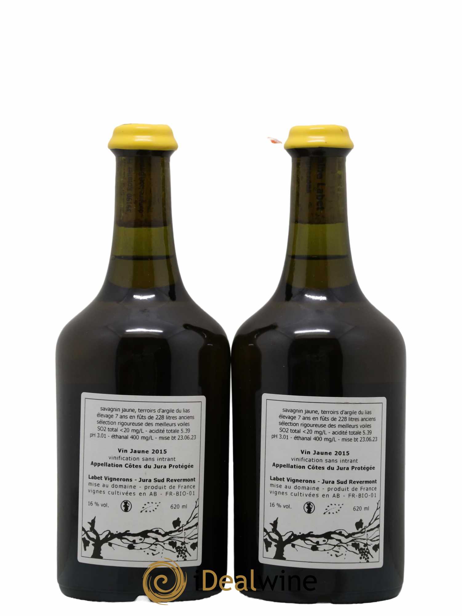 Côtes du Jura Vin Jaune Romain - Julien - Charline Labet 2015 - Lot de 2 bouteilles - 1