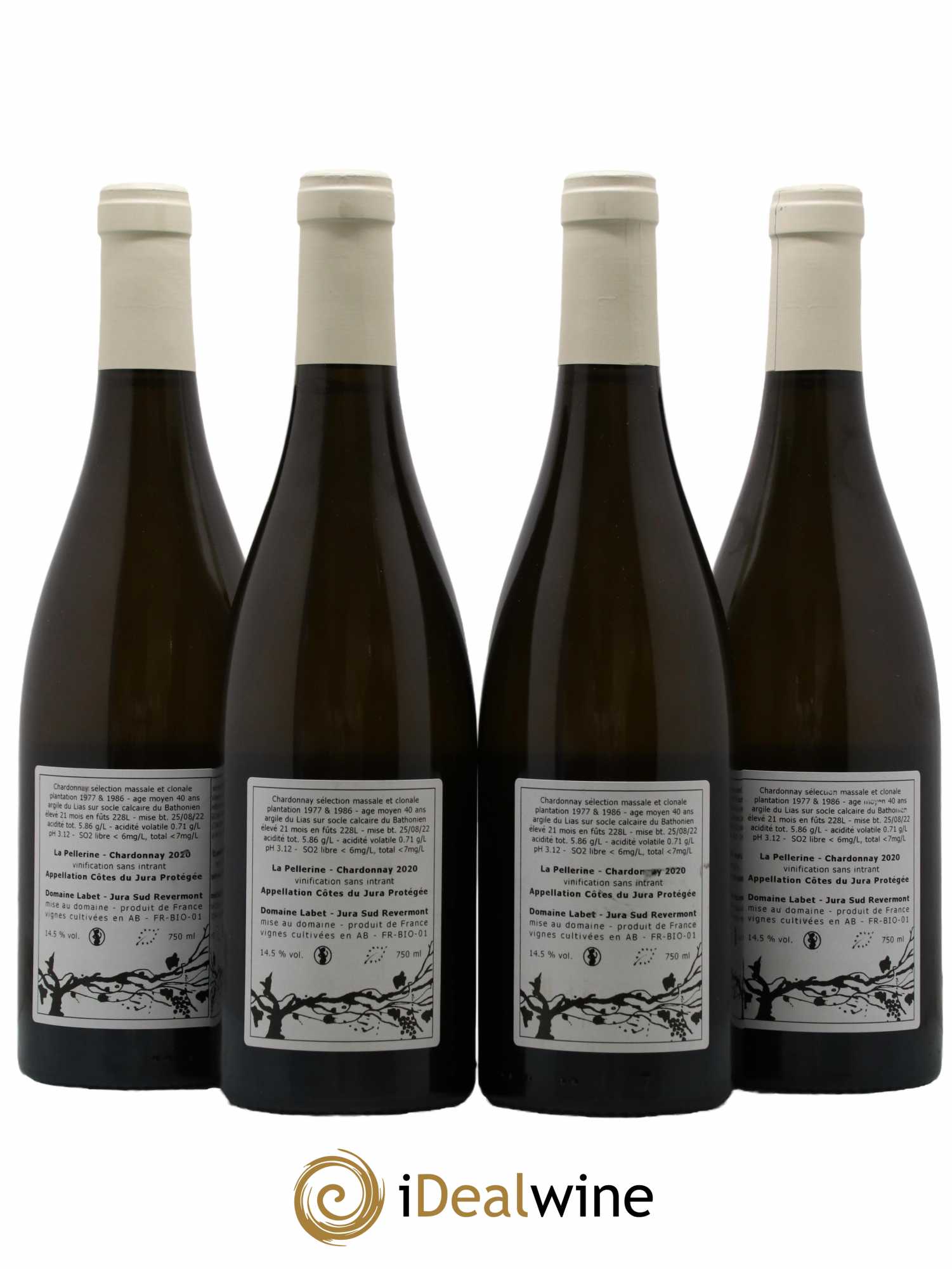 Côtes du Jura Labet chardonnay la pellerine les parcelles rares 2020 - Posten von 4 Flaschen - 1