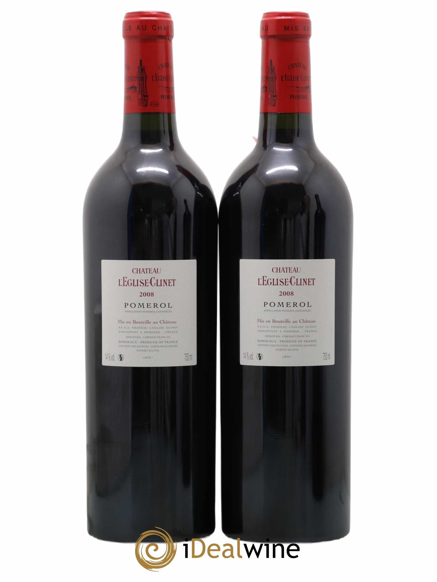 Château l' Église Clinet 2008 - Lot de 2 bouteilles - 1