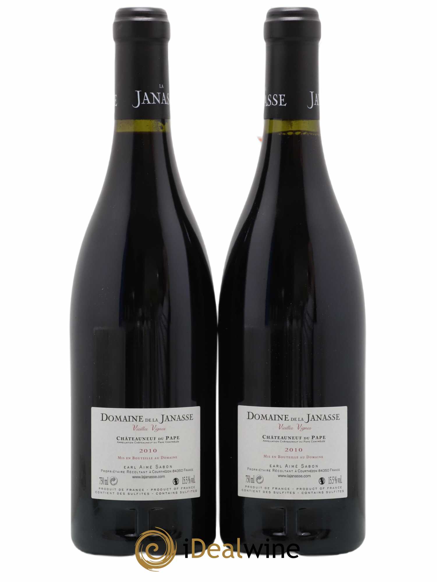 Châteauneuf-du-Pape Cuvée Vieilles Vignes La Janasse (Domaine de) 2010 - Lot de 2 bouteilles - 1