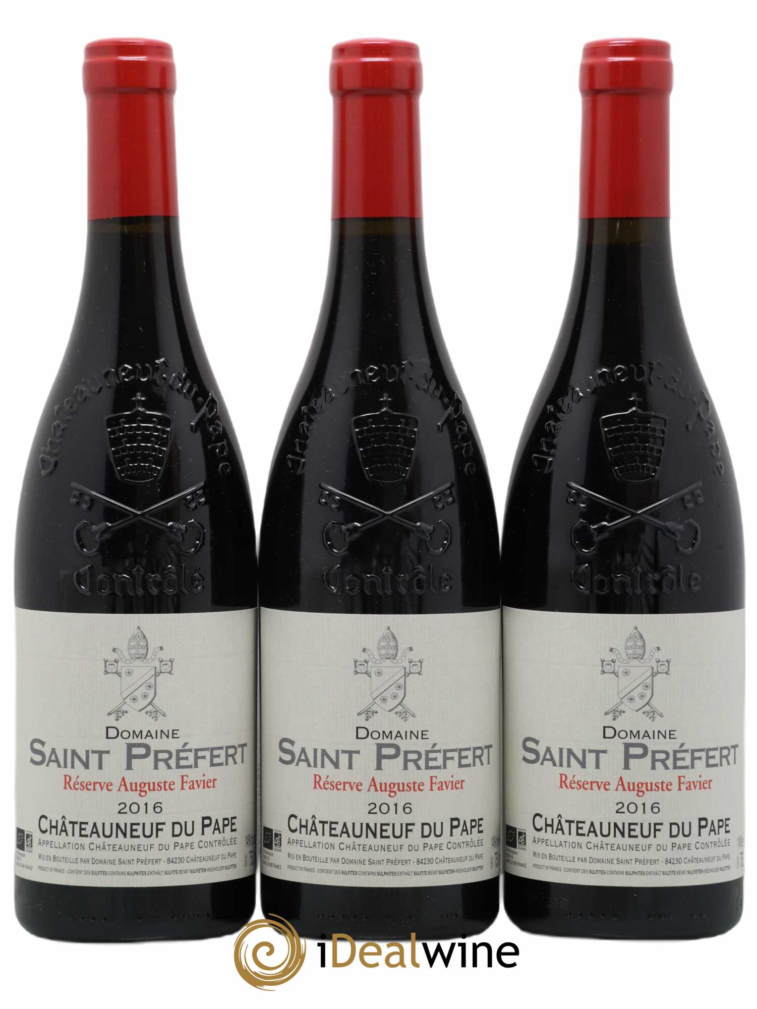 Châteauneuf-du-Pape Réserve Auguste Favier Domaine Saint-Préfert 2016 - Lot de 3 bouteilles - 0