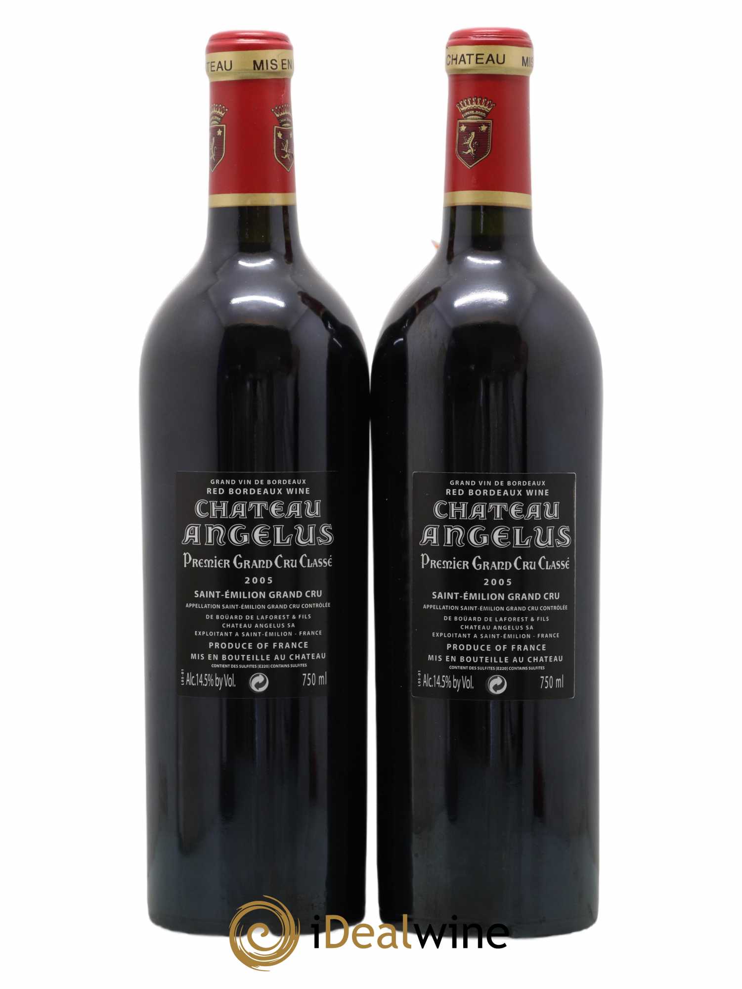 Château Angélus 1er Grand Cru Classé A 2005 - Lot de 2 bouteilles - 1