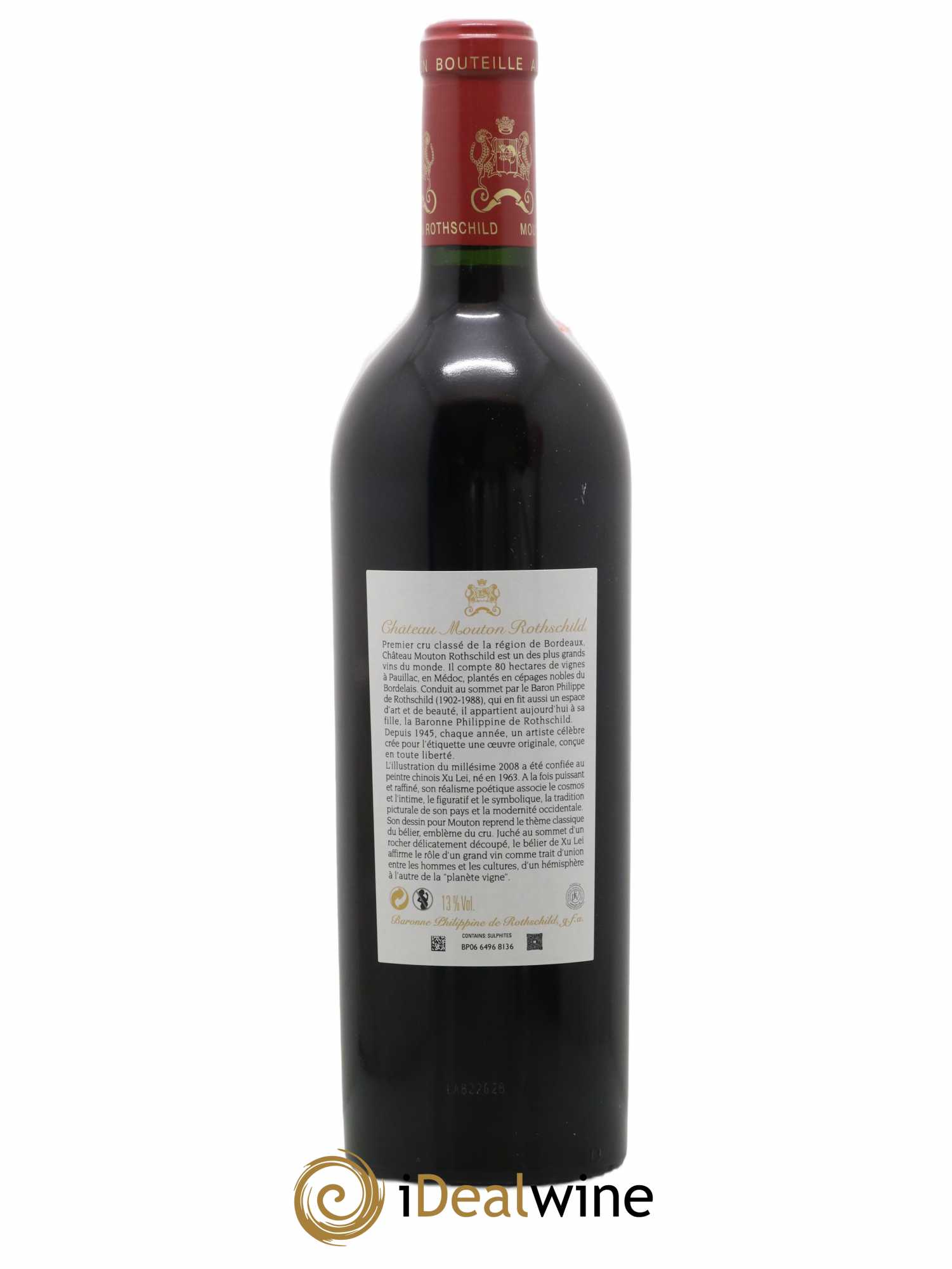 Château Mouton Rothschild 1er Grand Cru Classé 2008 - Lot de 1 bouteille - 1