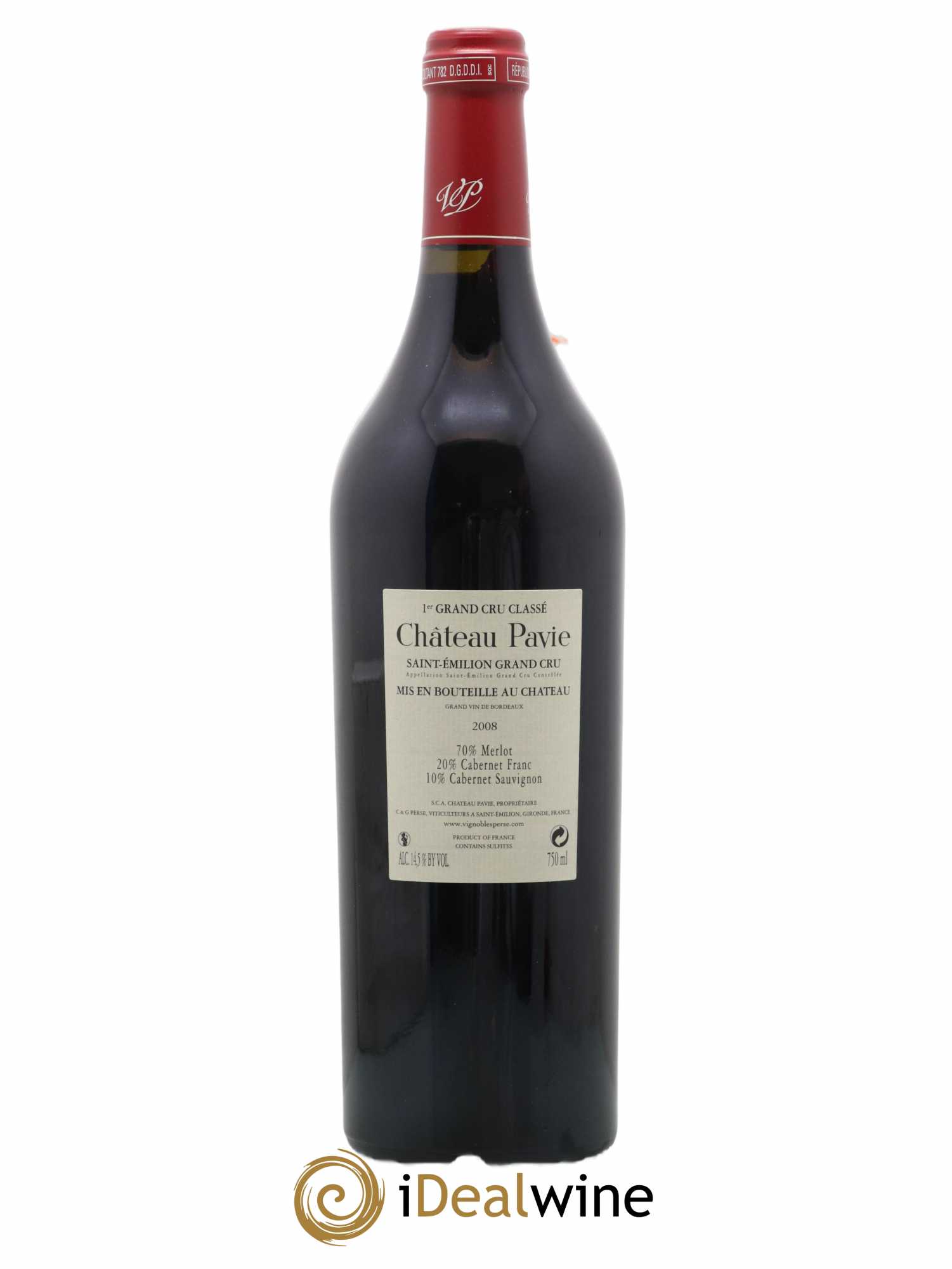 Château Pavie 1er Grand Cru Classé A 2008 - Lot de 1 bouteille - 1