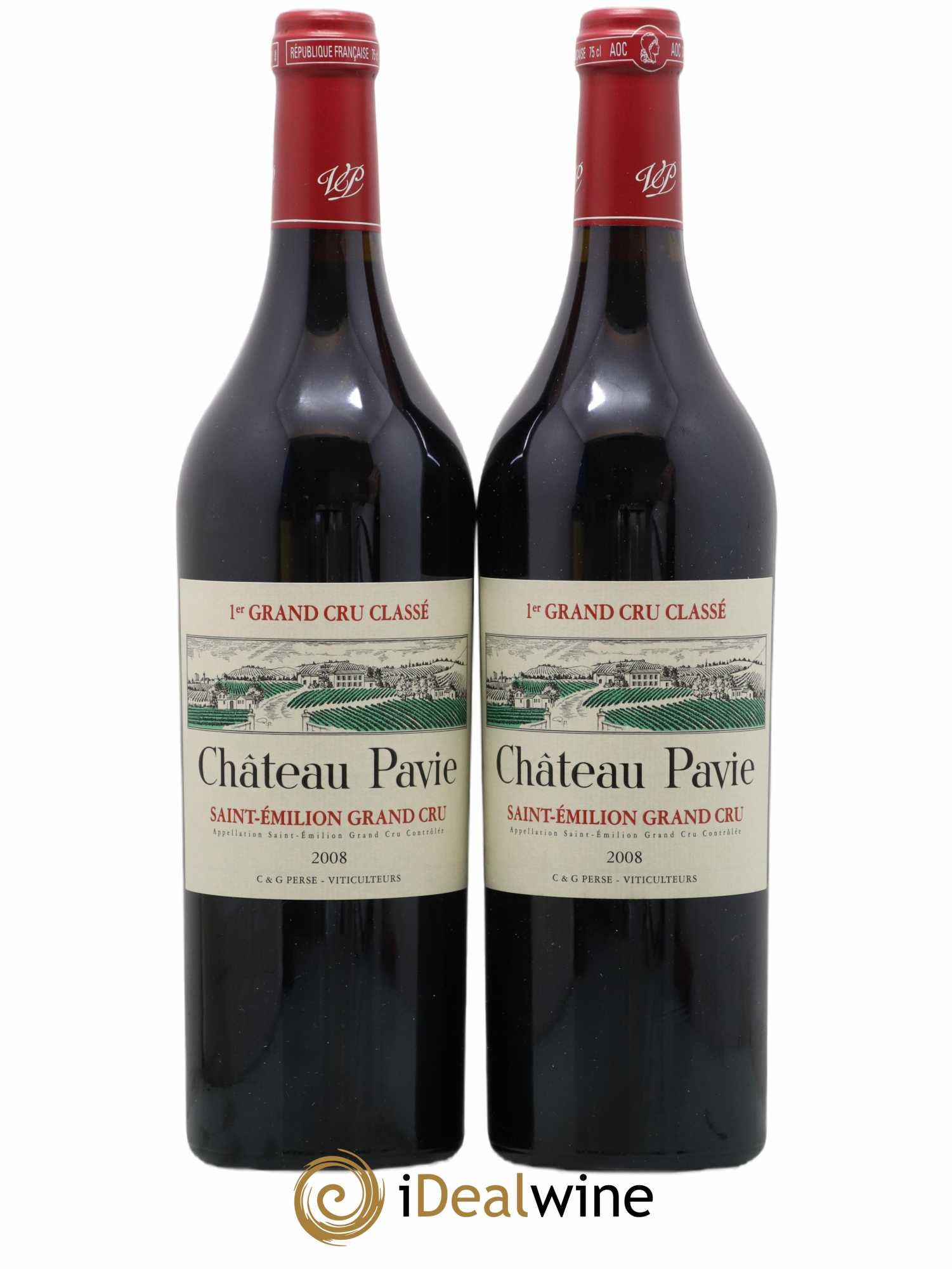 Château Pavie 1er Grand Cru Classé A 2008 - Lot de 2 bouteilles - 0