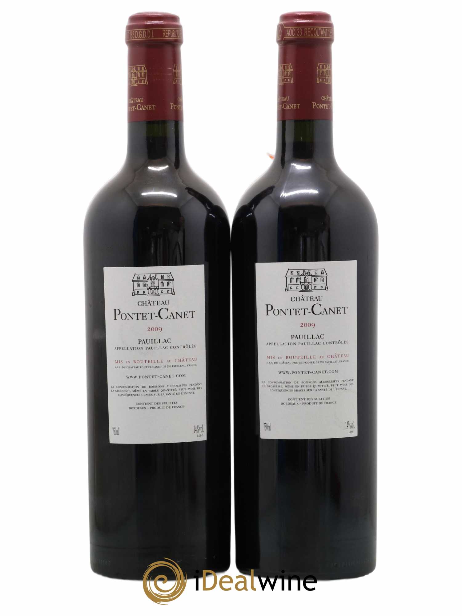 Château Pontet Canet 5ème Grand Cru Classé 2009 - Lot de 2 bouteilles - 1